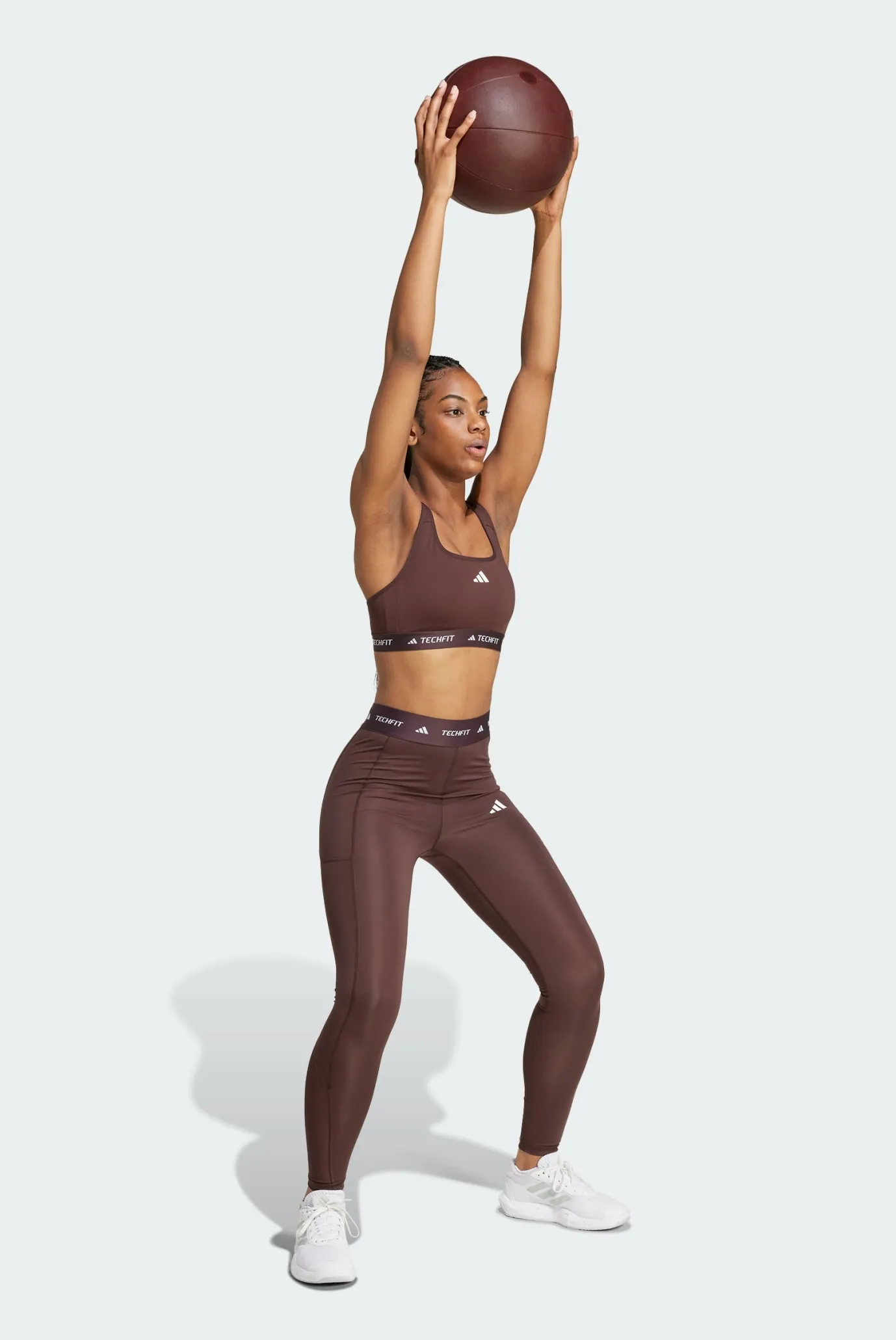 Жіночий коричневий топ Techfit Medium-Support 5