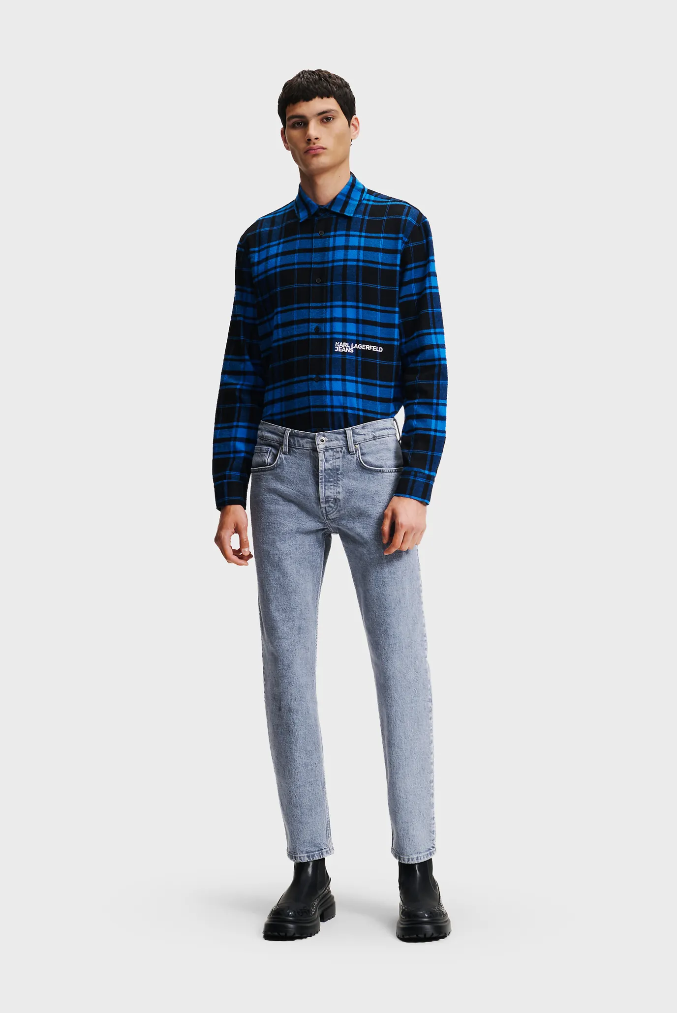 Мужские голубые джинсы klj tapered denim 1