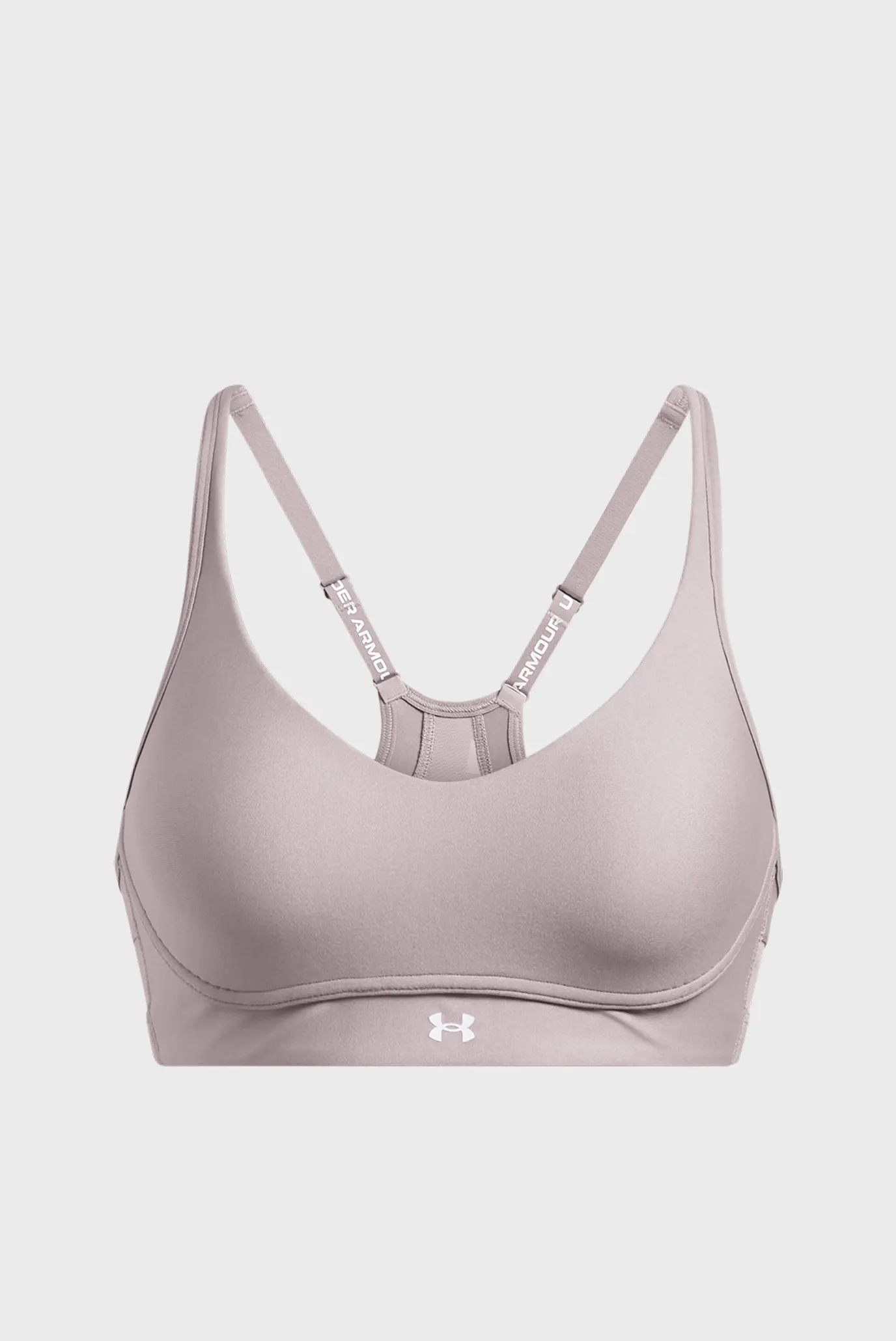 Жіночий сірий топ UA Infinity Low 2.0Strap Bra 6