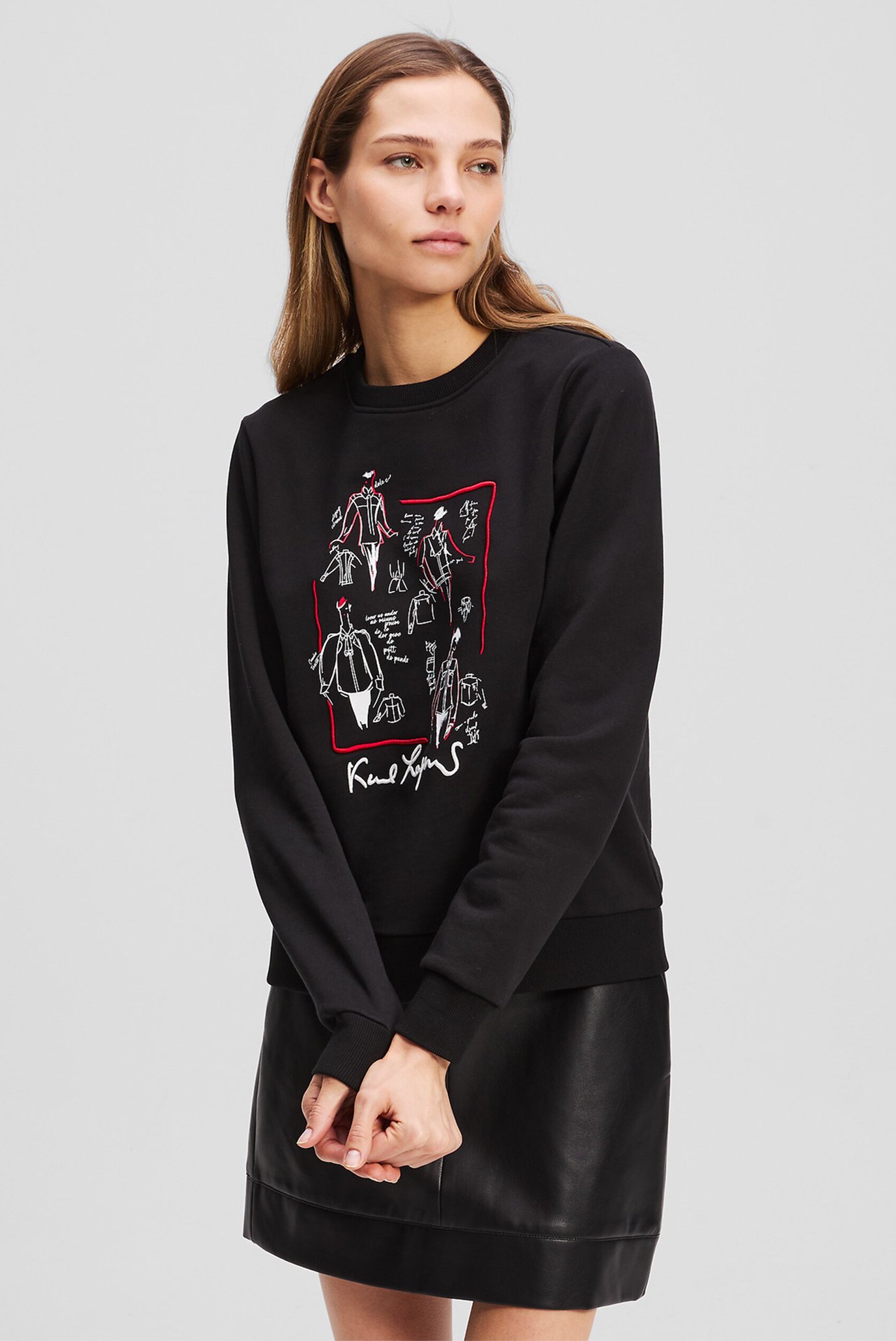 Женский черный свитшот Karl Series Черный S Karl Lagerfeld A3W20065 Женский черный свитшот Karl Series Черный S Karl Lagerfeld A3W20065