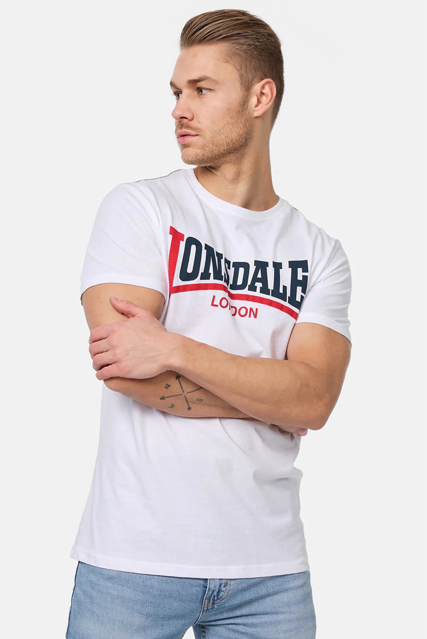 Мужская белая футболка Белый XXL Lonsdale 113170 Мужская белая футболка Белый XXL Lonsdale 113170