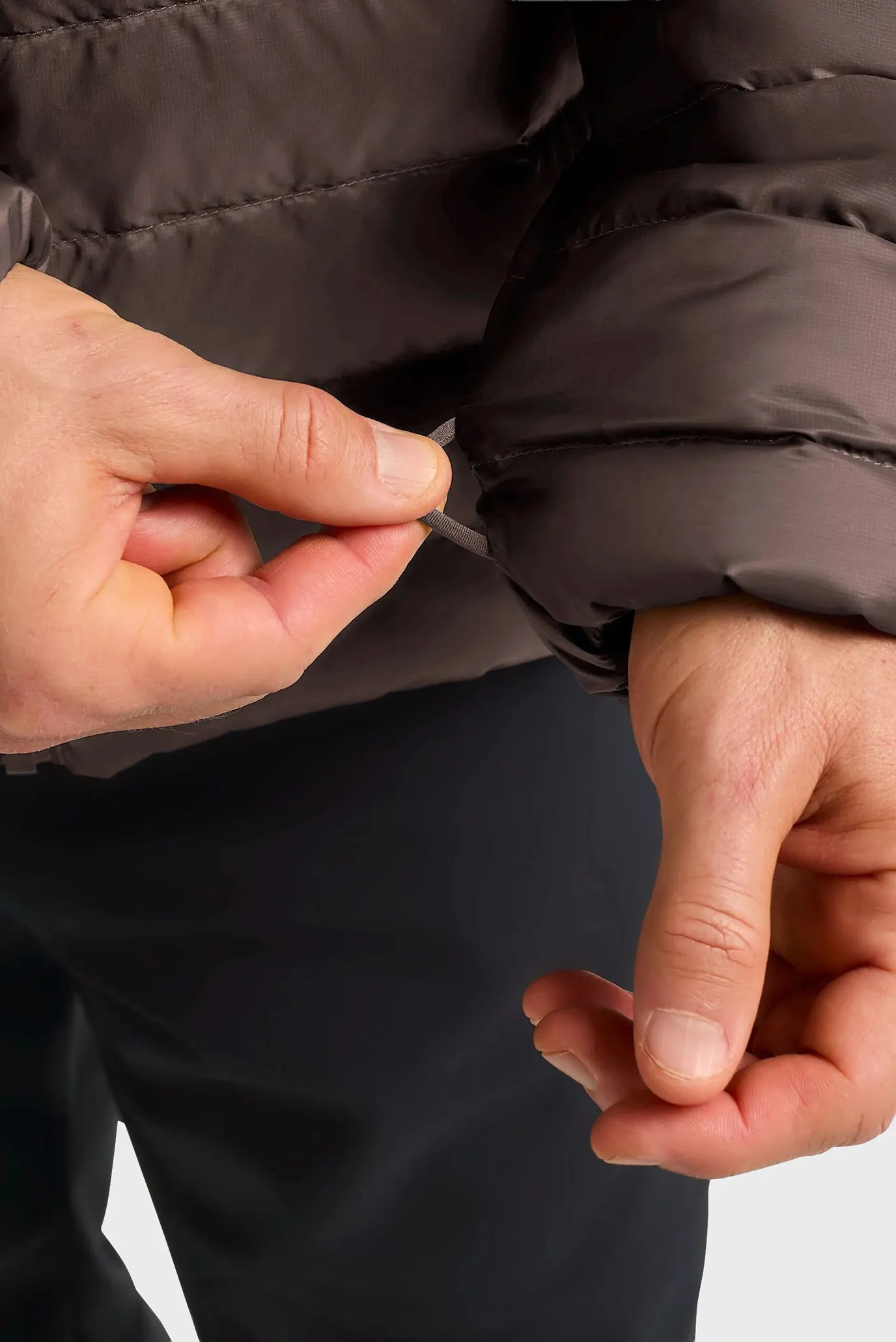 Мужской темно-коричневый пуховик 5