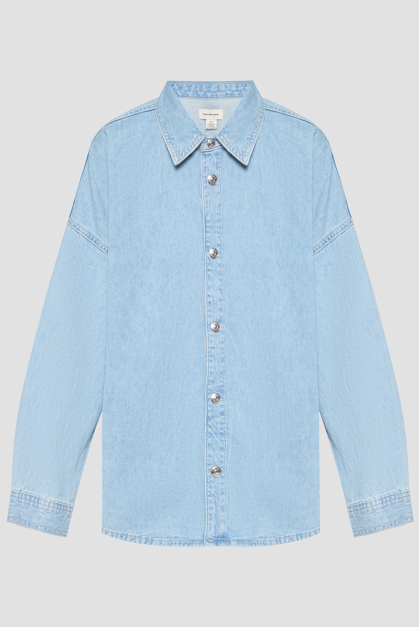 Женская голубая джинсовая рубашка RELAXED Голубой L Calvin Klein Jeans LV047C709G Женская голубая джинсовая рубашка RELAXED Голубой L Calvin Klein Jeans LV047C709G