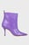 Женские фиолетовые кожаные ботильоны