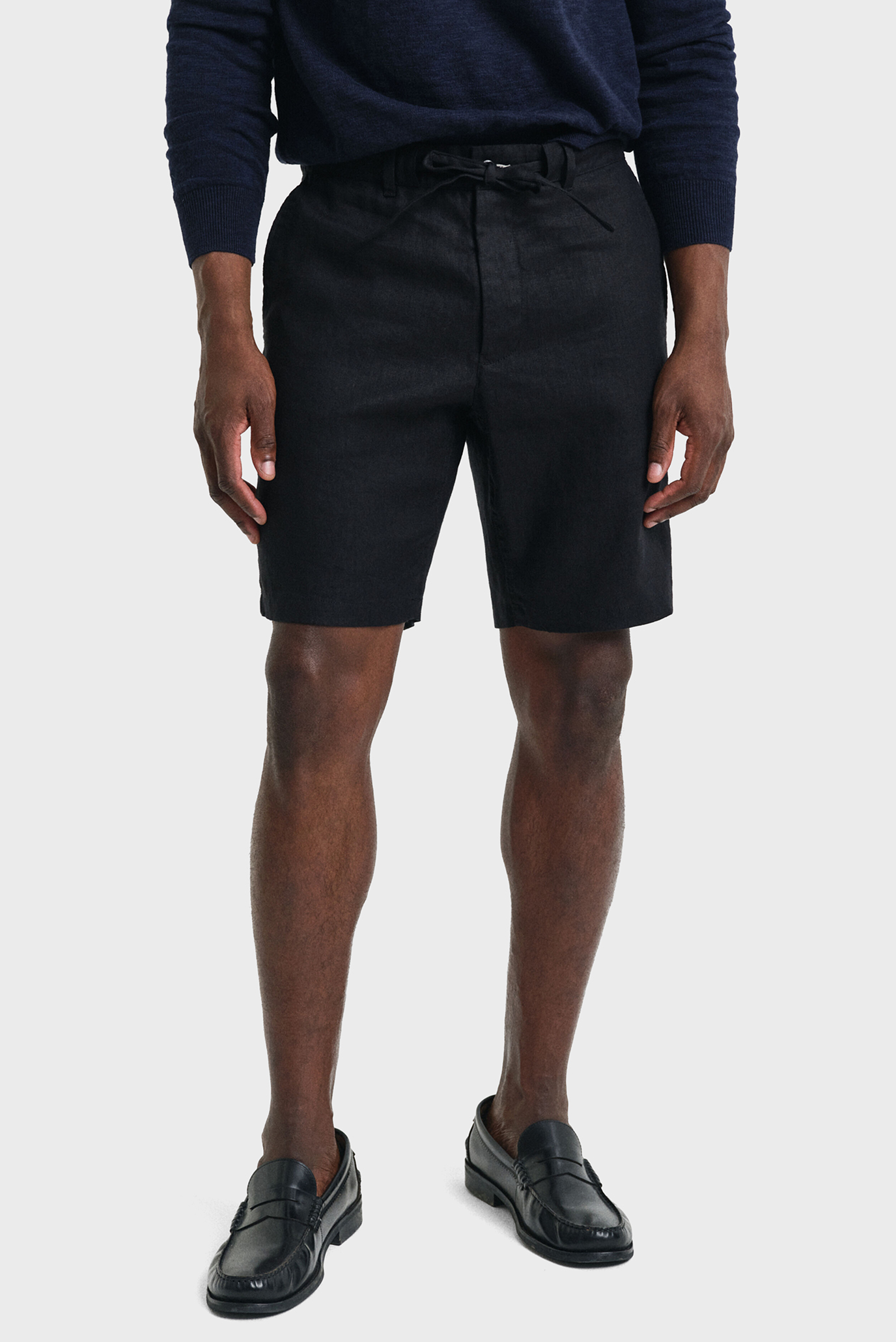 Мужские черные льняные шорты RELAXED LINEN DS SHORTS Черный XL Gant 205073 Мужские черные льняные шорты RELAXED LINEN DS SHORTS Черный XL Gant 205073