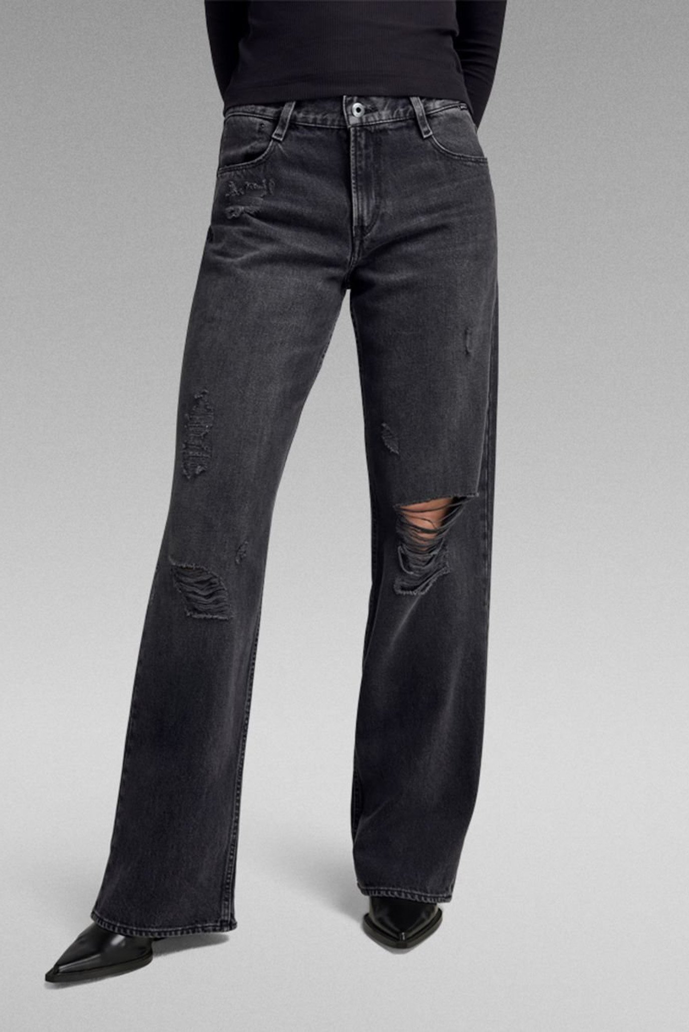 Женгские черные джинсы Judee Loose 1