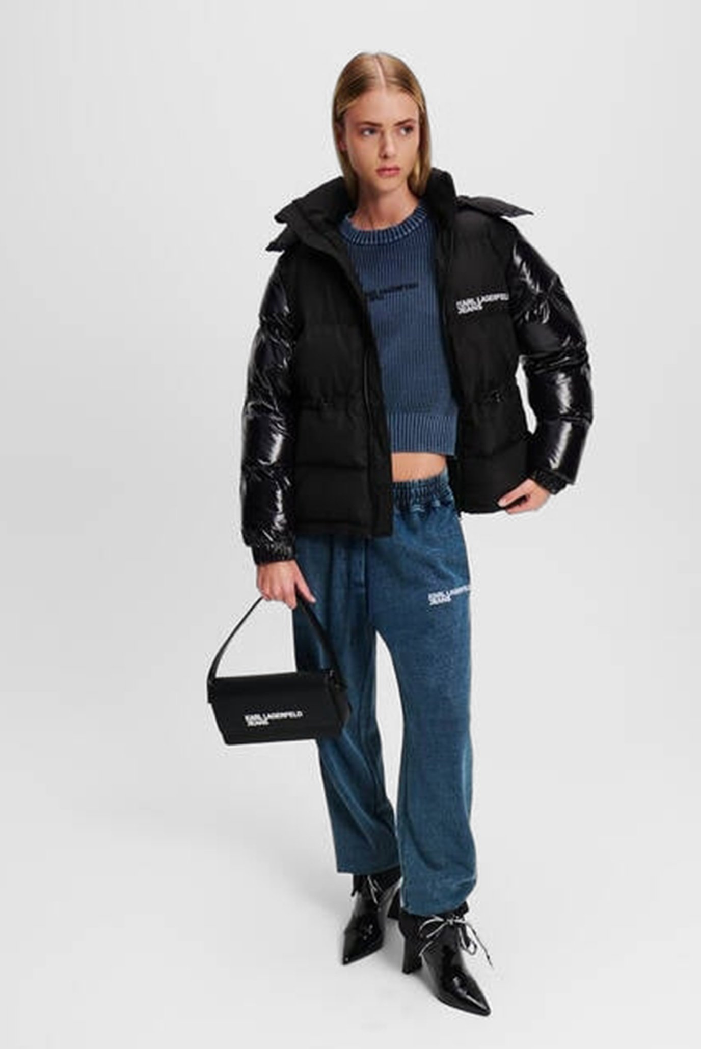 Женская черная куртка KLJ PUFFER JACKET Karl Lagerfeld Jeans