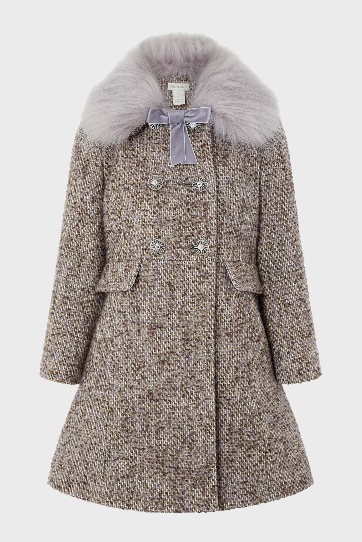 Детское пальто Lavender Tweed Coat 1