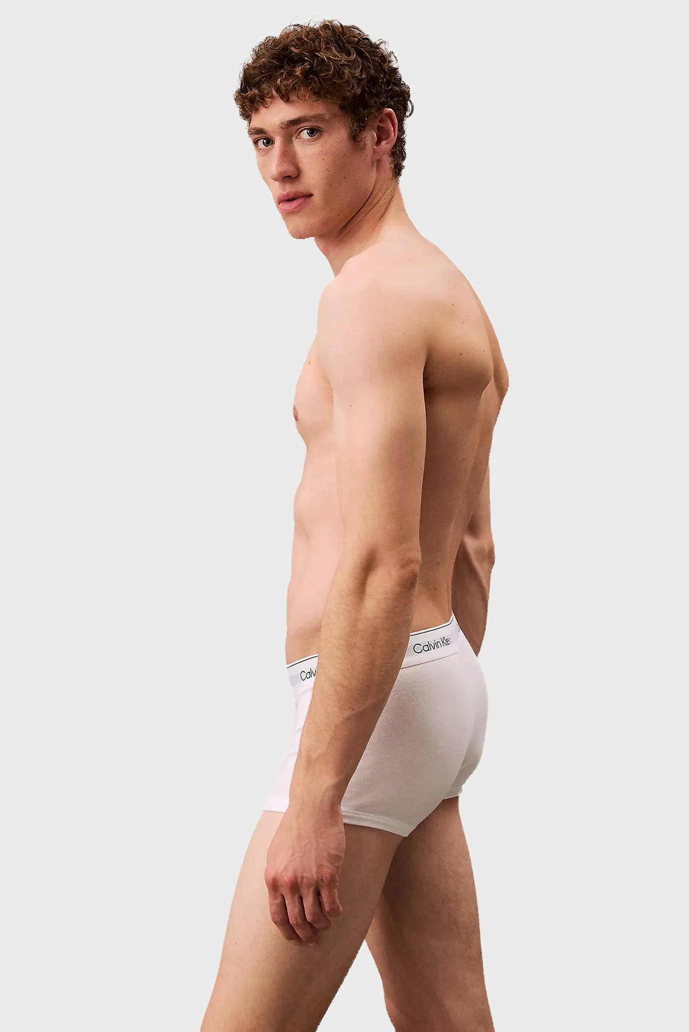 Мужские белые боксеры (3 шт) LOW RISE TRUNK 5