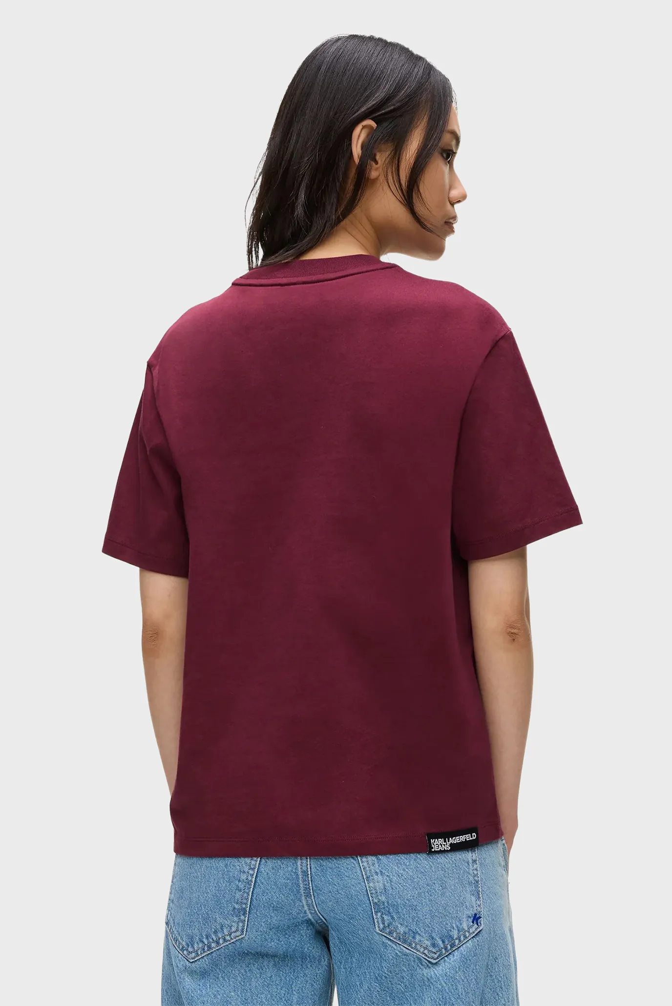 Женская бордовая футболка reg ss essential tee 3