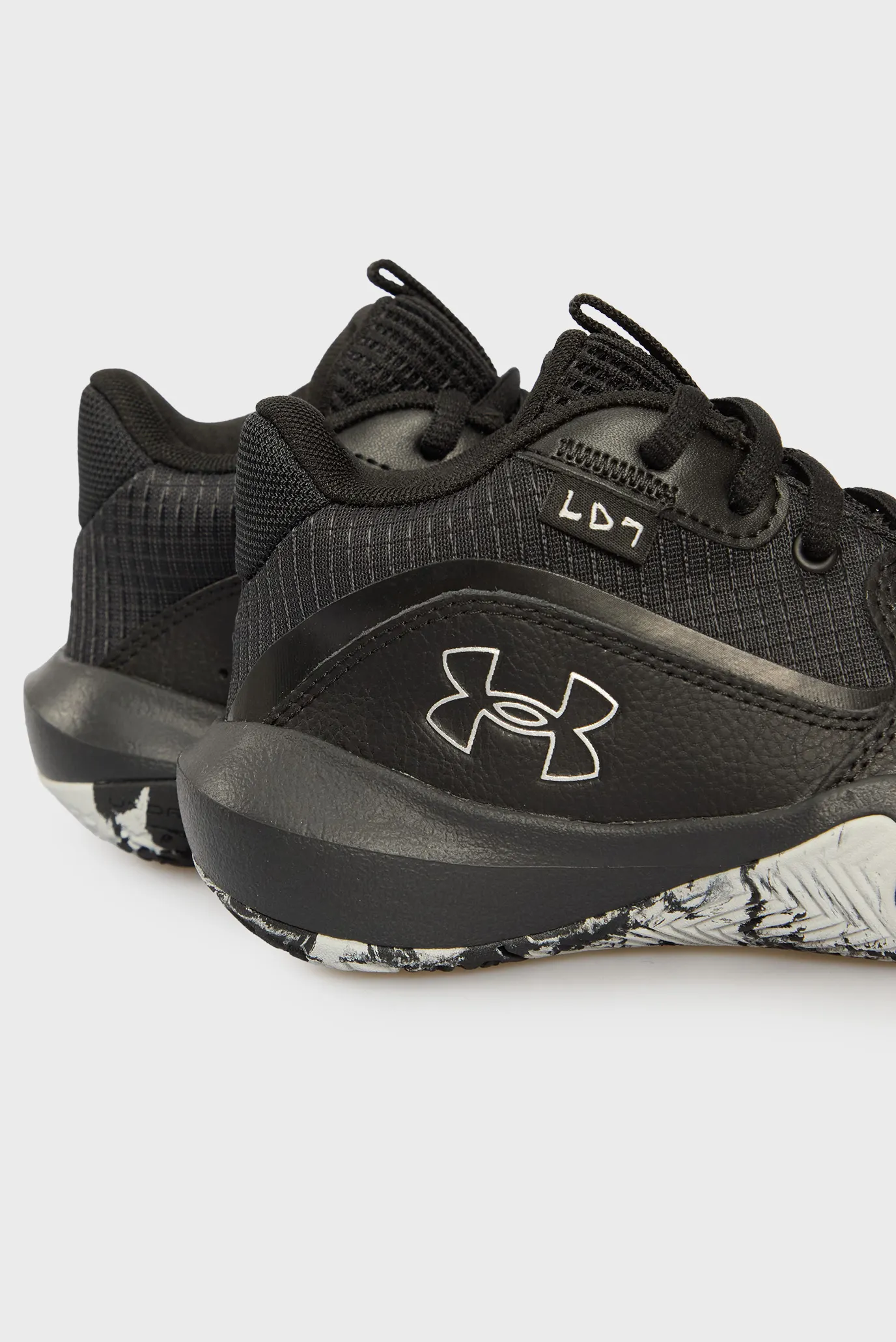 Детские черные кроссовки UA PS Lockdown 7 2