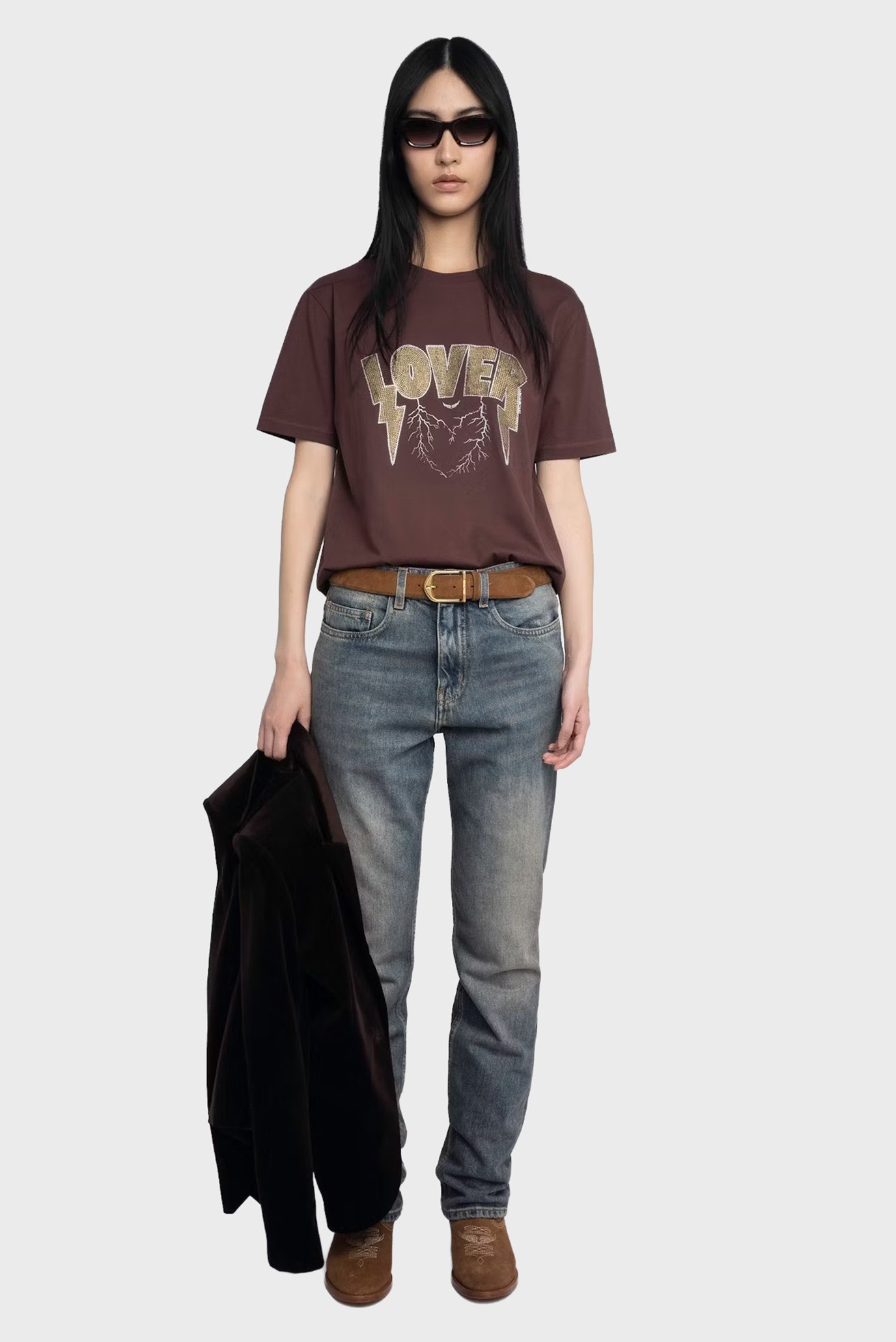 Женская бордовая футболка Edwin Бордовый L ZADIG&VOLTAIRE JWTS02814_BURGUNDY Женская бордовая футболка Edwin Бордовый L ZADIG&VOLTAIRE JWTS02814_BURGUNDY