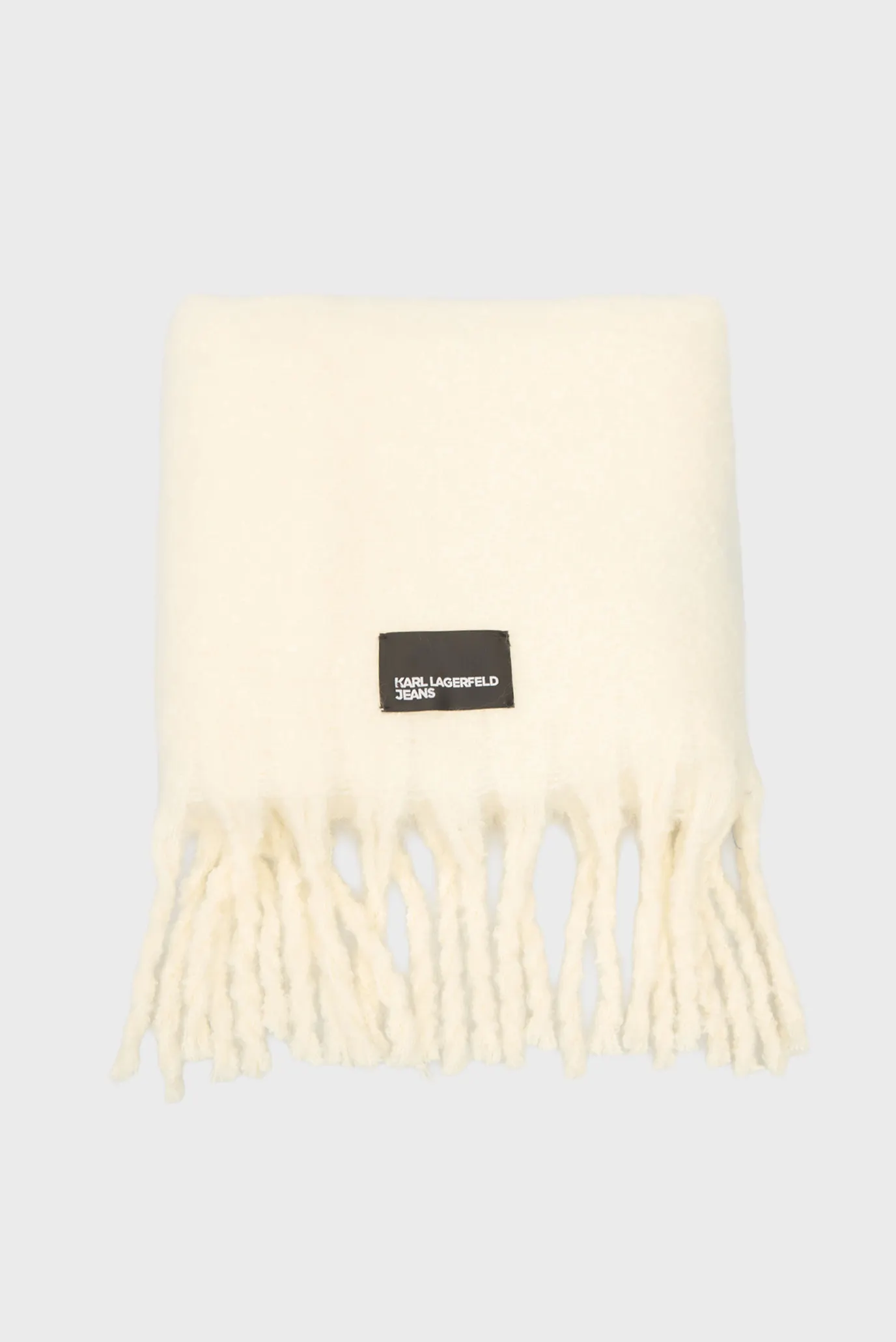 Женский белый шарф chunky 3