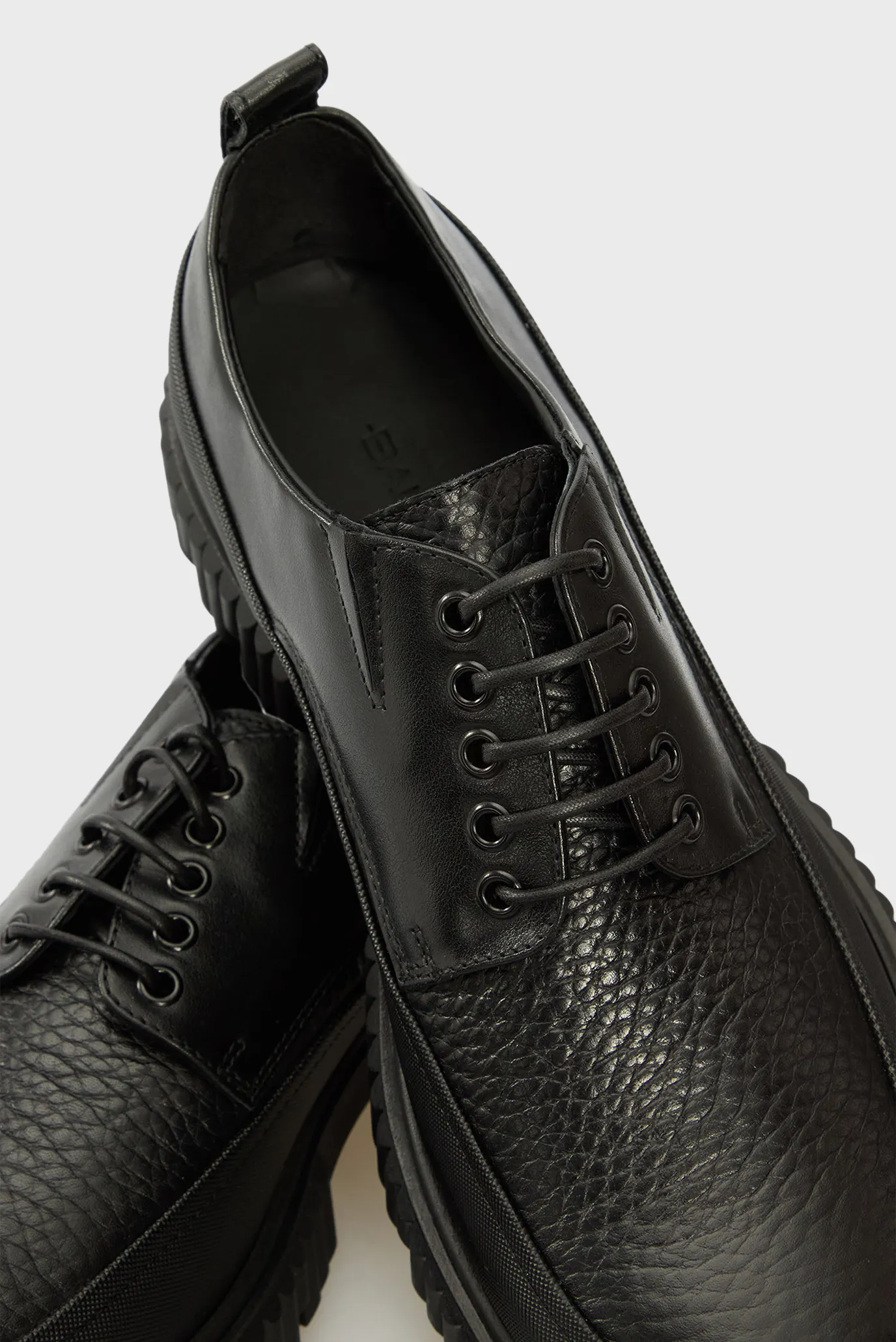 Чоловічі чорні шкіряні дербі 2