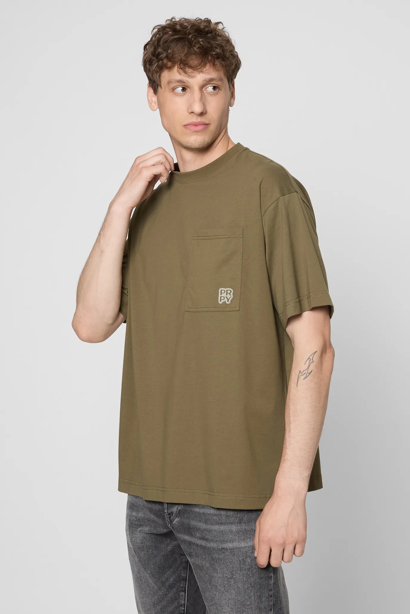 Мужская оливковая футболка MT-SHRT 023 3