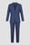 Чоловічий темно-синій картатий вовняний костюм (піджак, брюки)