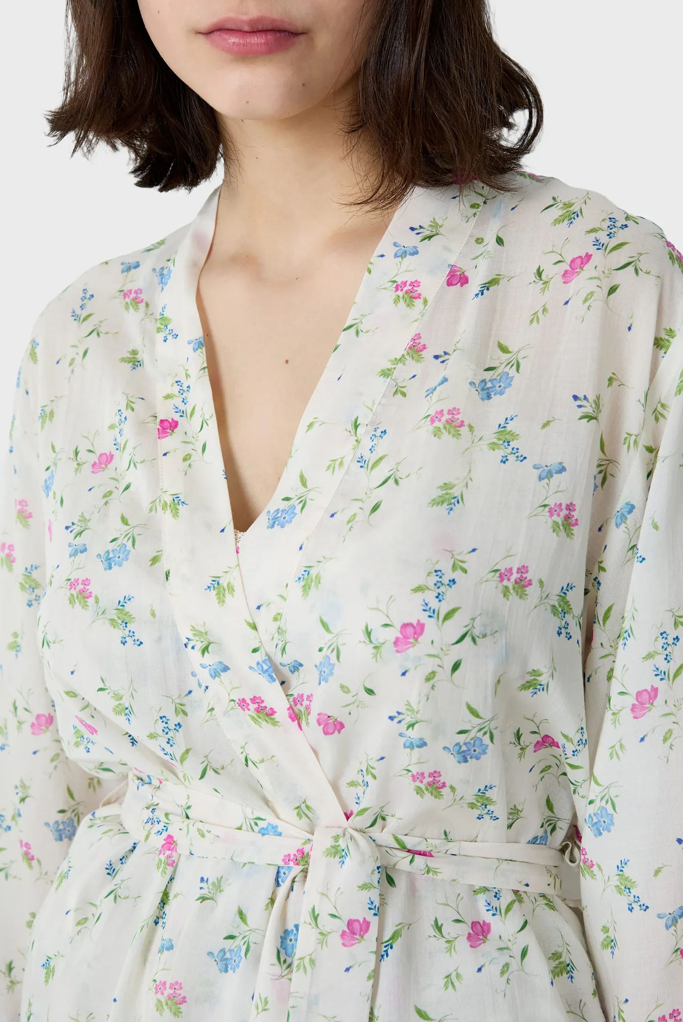 Женский белый пеньюар с узором PRATI 2