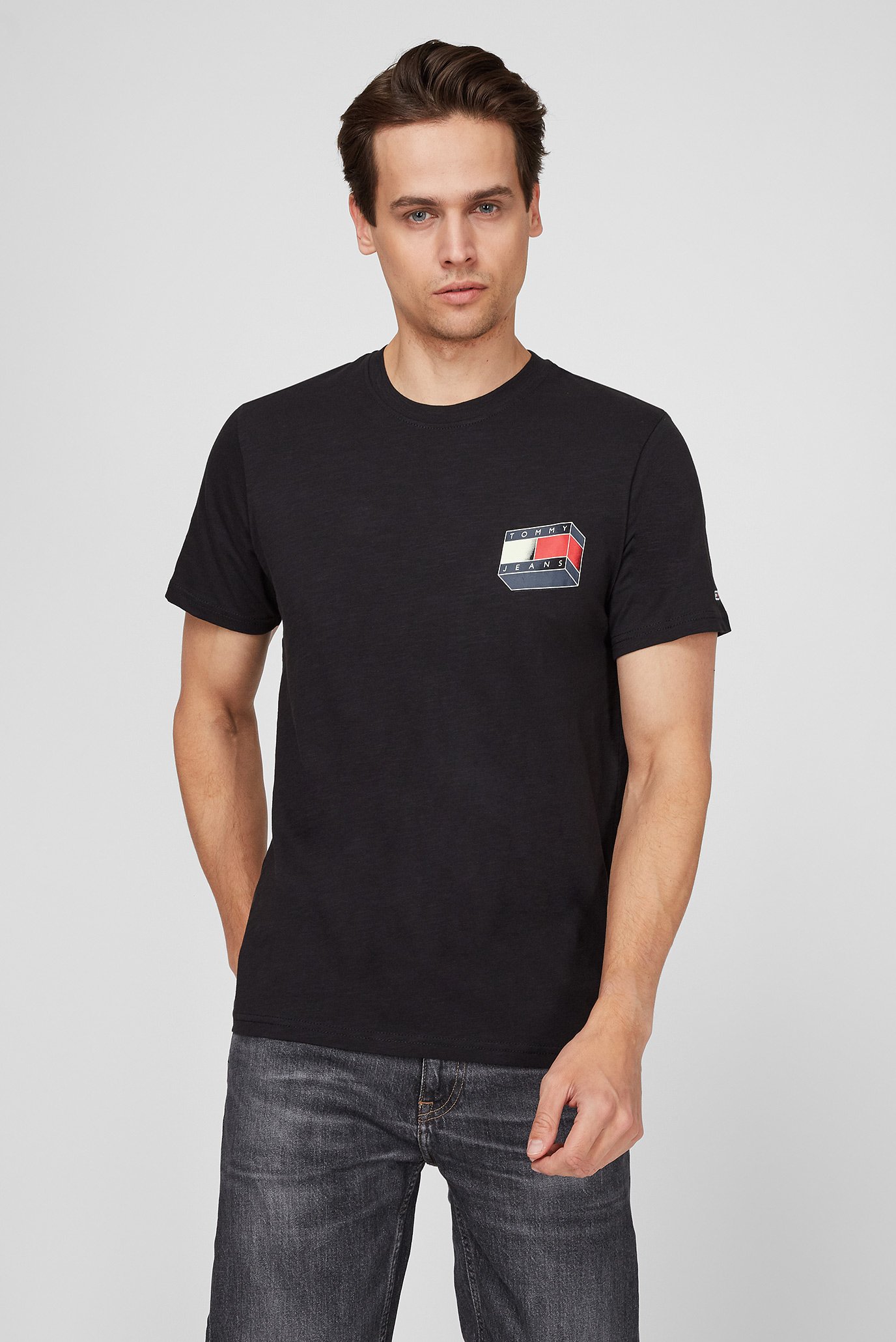 Мужская черная футболка TJM 3D GLOW FLAG GRAPHIC TEE 1