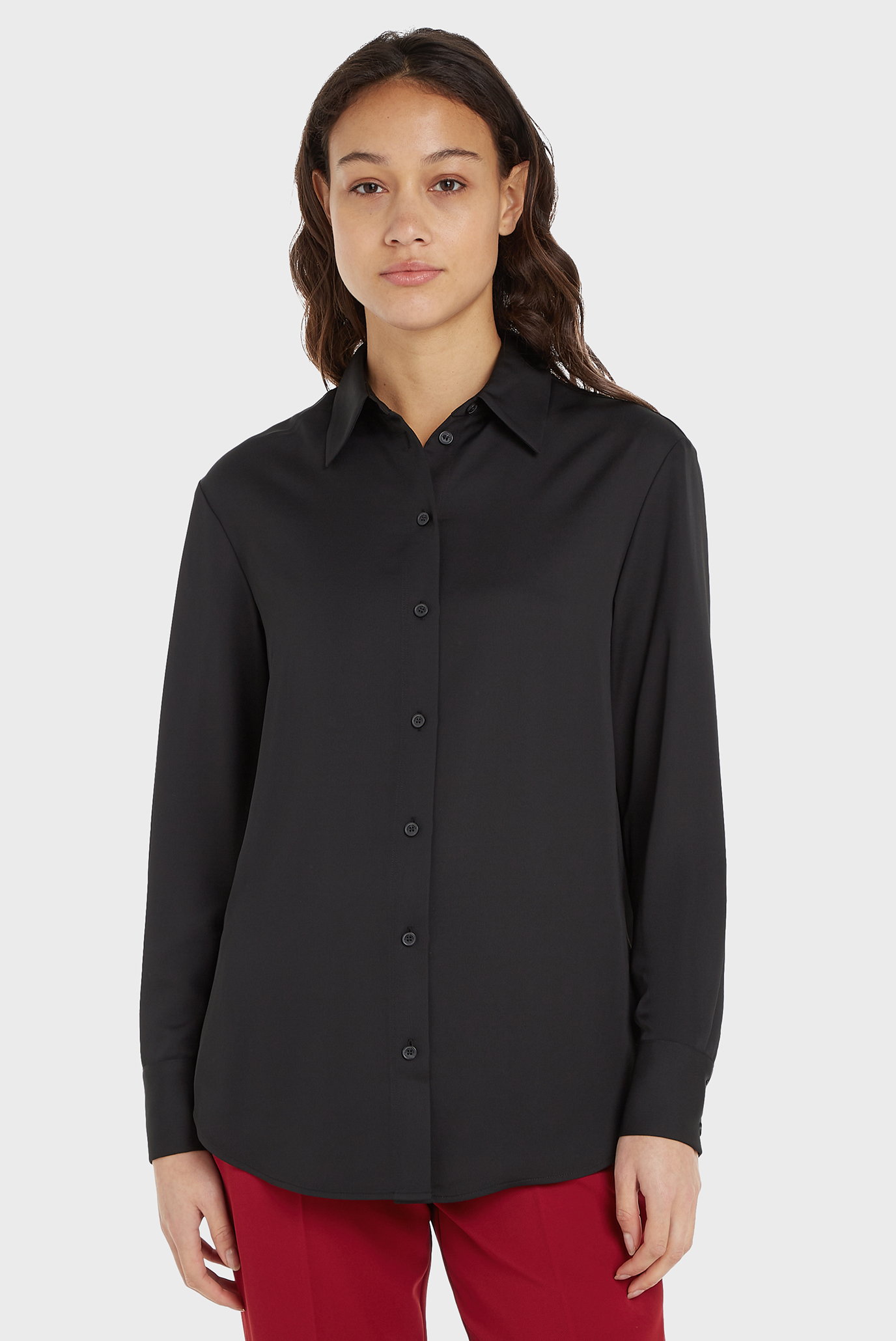 Женская черная блуза RECYCLED CDC RELAXED Черный 32 Calvin Klein K20K207584 Женская черная блуза RECYCLED CDC RELAXED Черный 32 Calvin Klein K20K207584