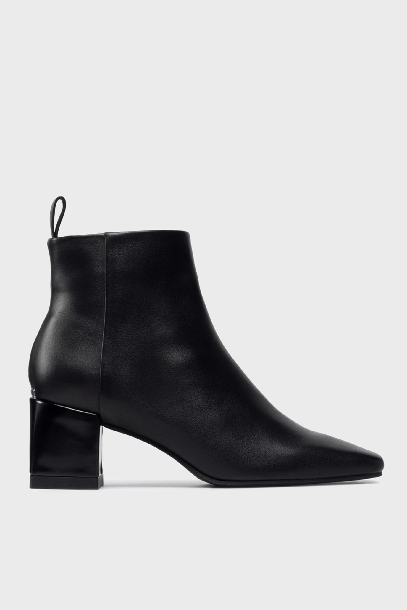 Женские черные кожаные ботильоны Squared Ankle Boot 55 1