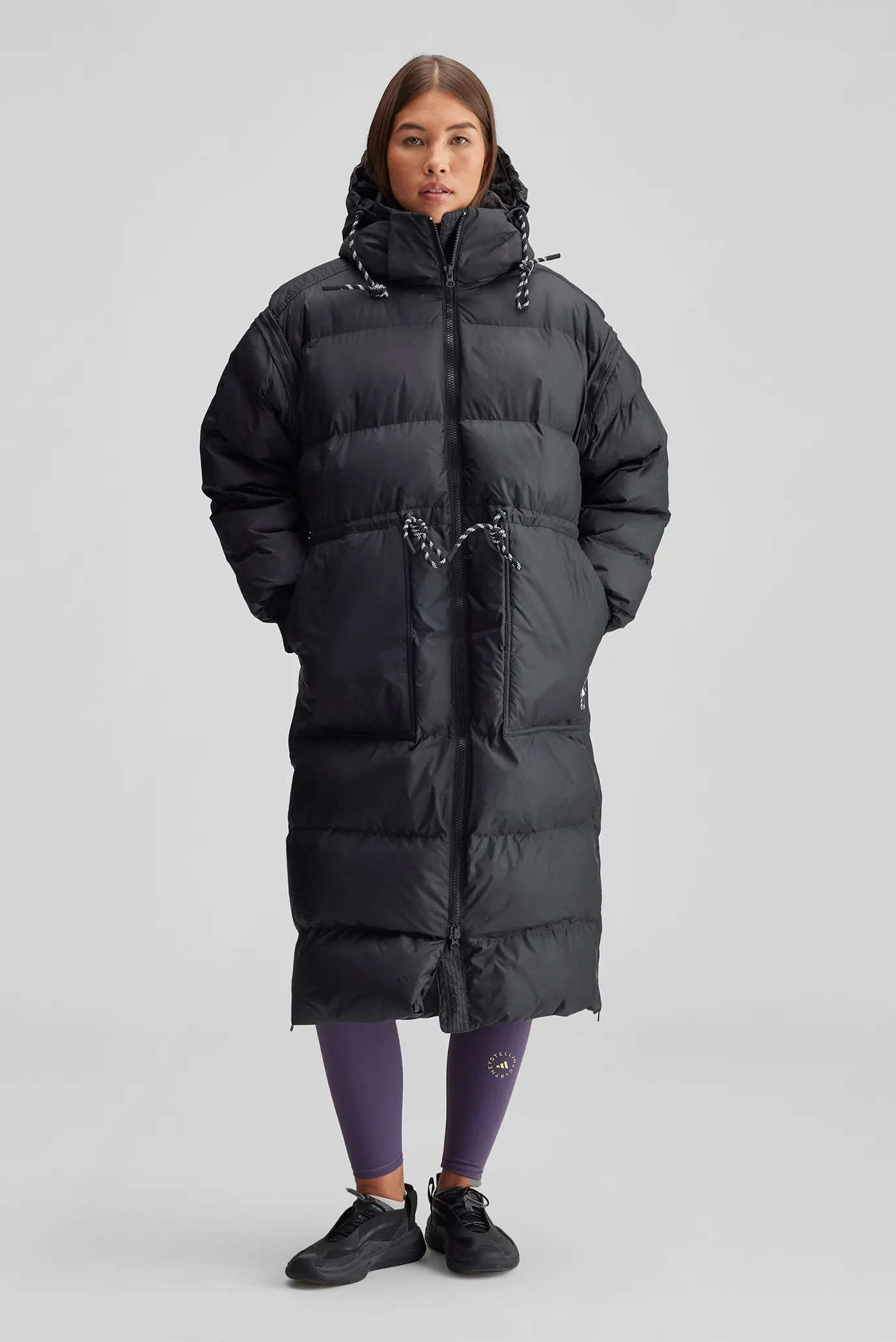 Жіноча чорна куртка adidas by Stella McCartney Long Padded Winter