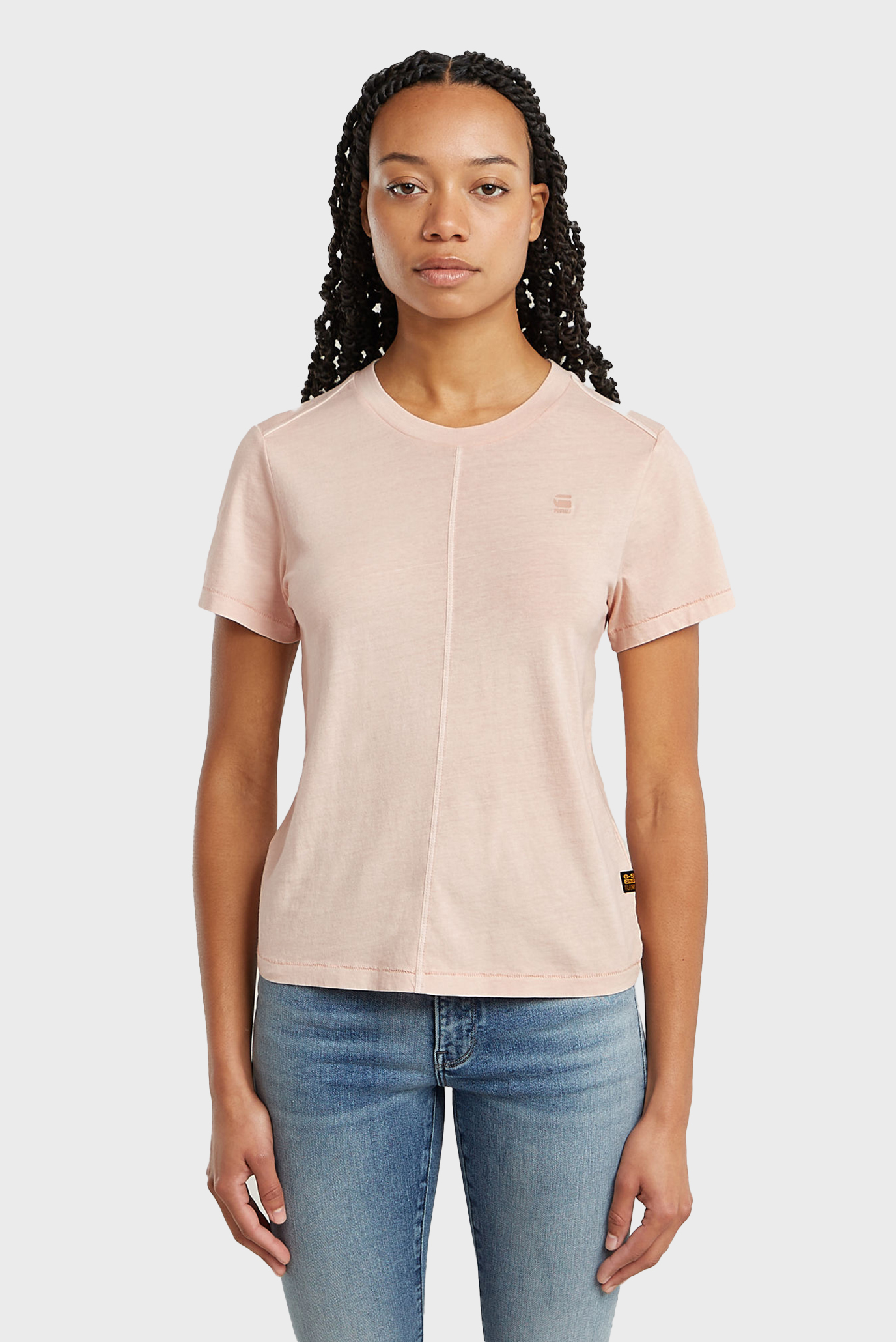Женская пудровая футболка Overdyed Розовый M G-Star RAW D24499,B059 Женская пудровая футболка Overdyed Розовый M G-Star RAW D24499,B059