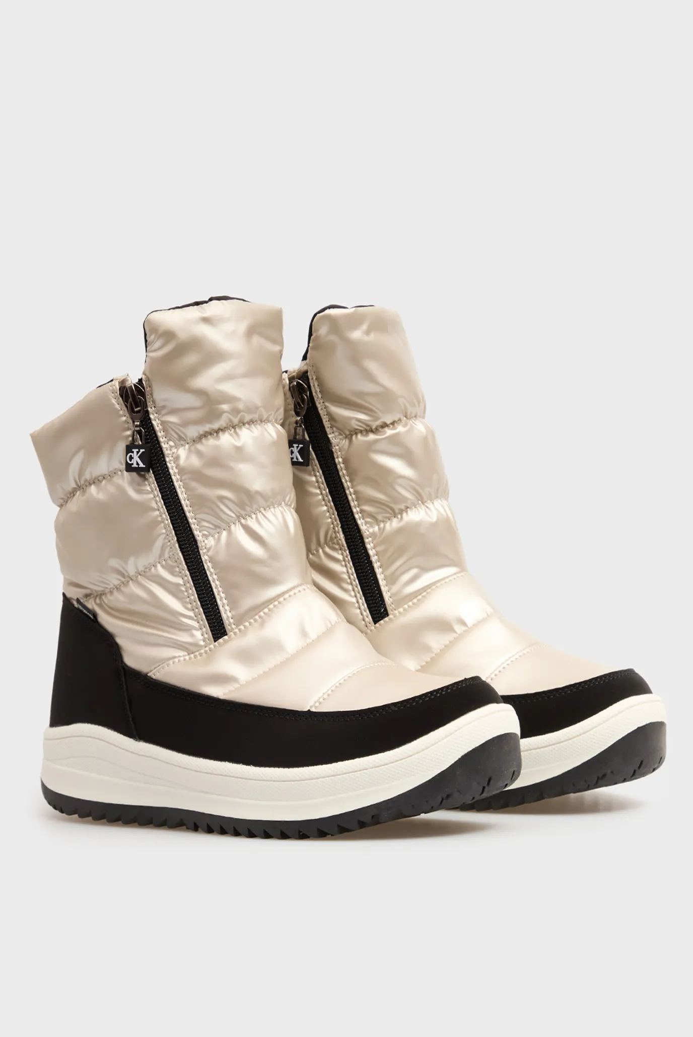 Детские бежевые дутики SNOW 3