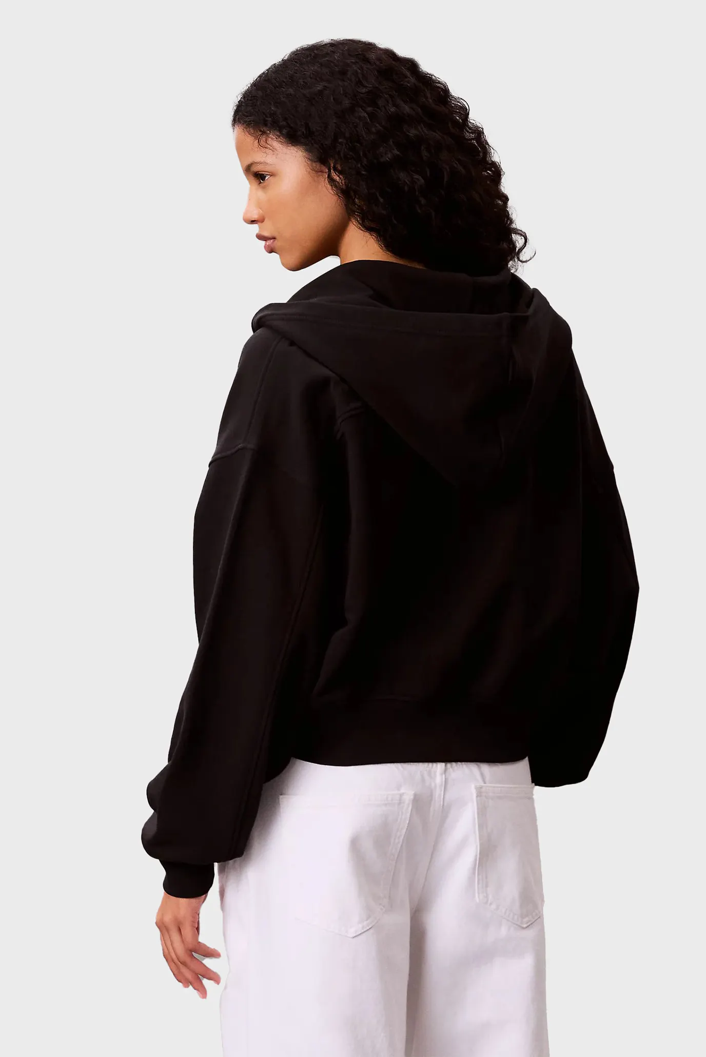 Женское черное худи FRENCH TERRY BADGE 3