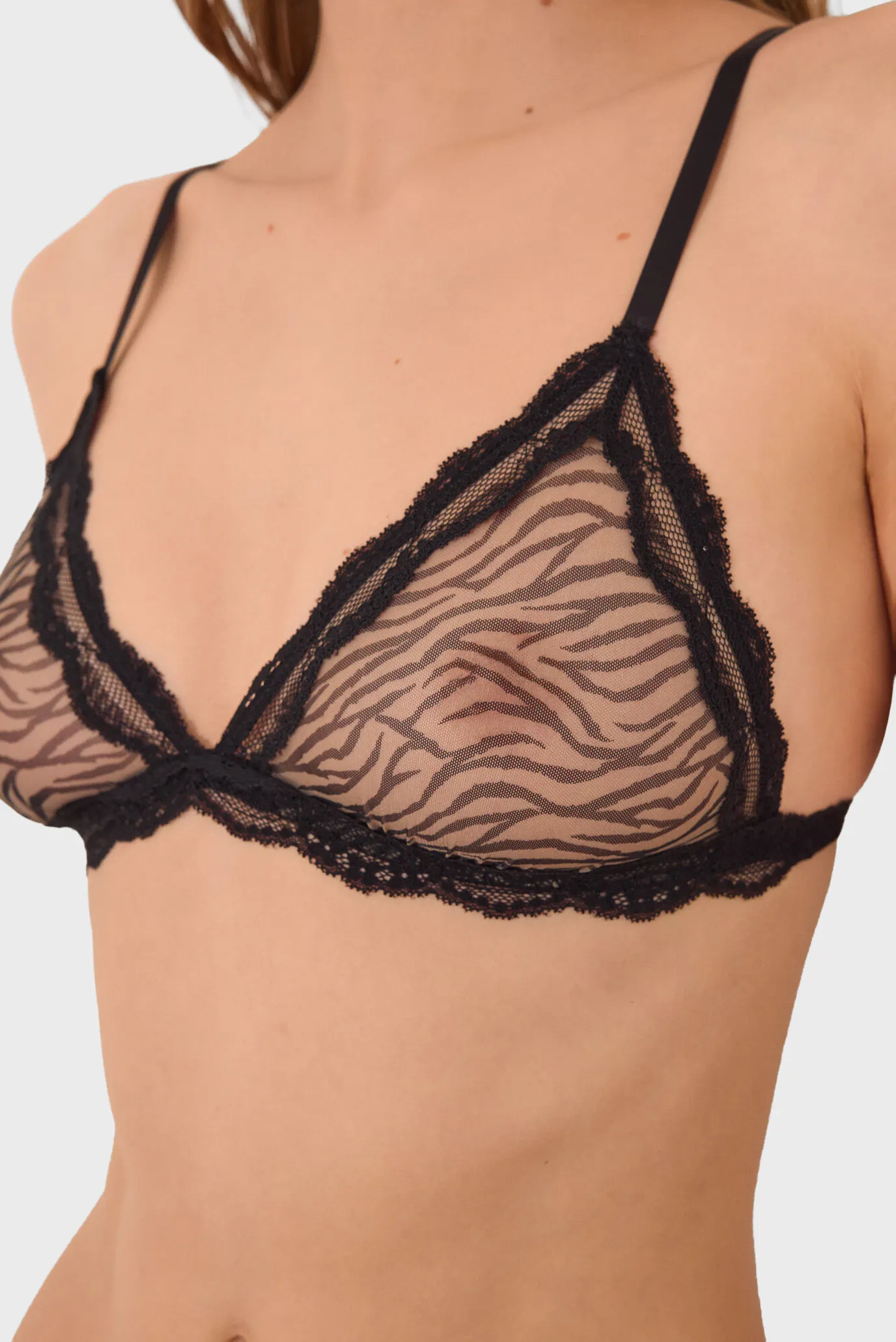Жіночий чорний бюстгальтер з візерунком NATURAL 5
