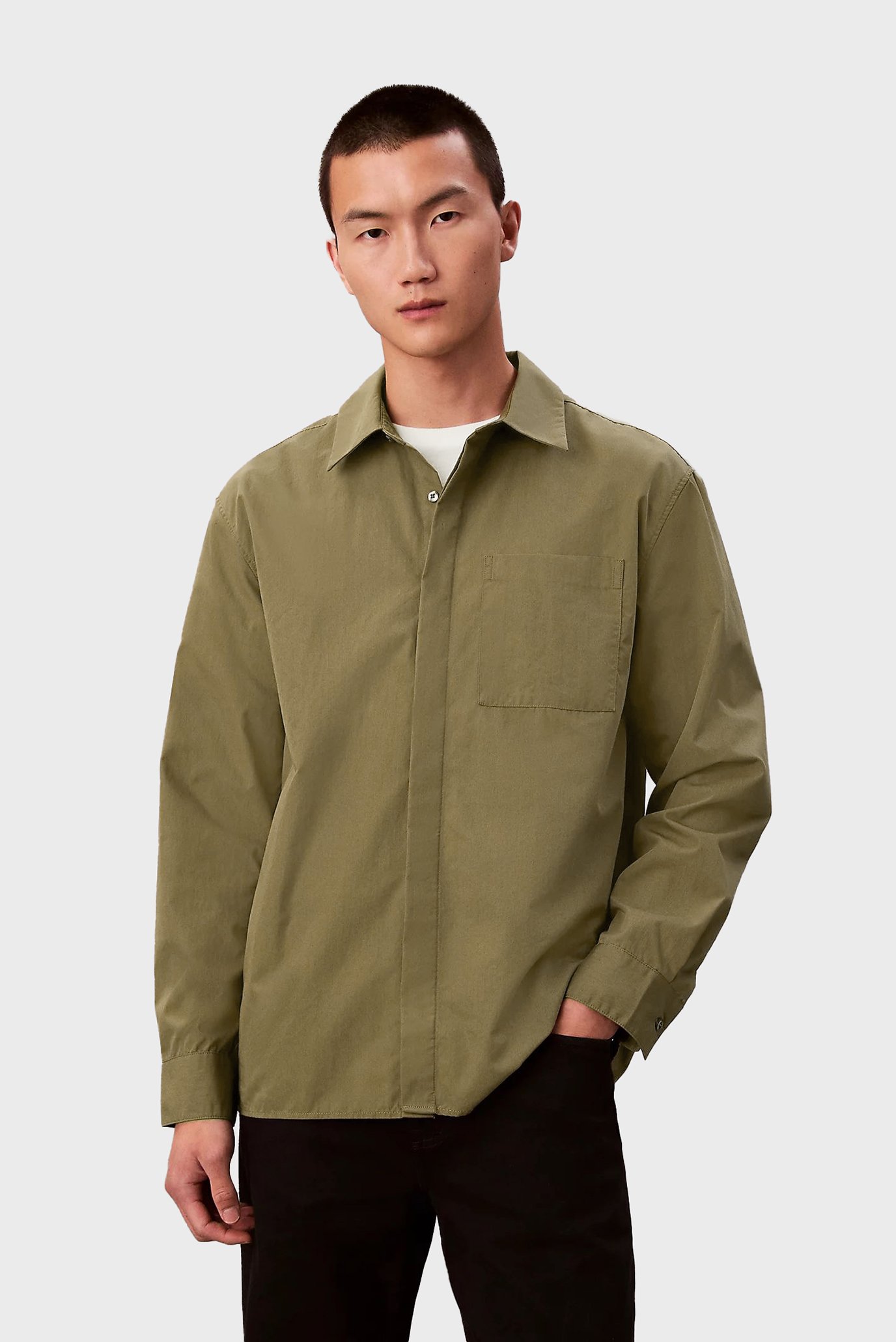 Мужская оливковая рубашка RELAXED Оливковый M Calvin Klein LV04LC128G