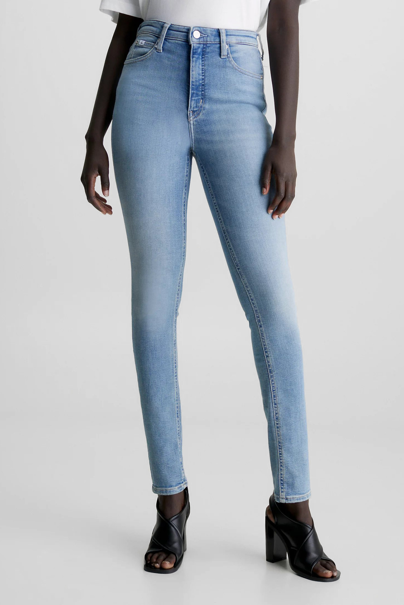 Женские голубые джинсы HIGH RISE SKINNY 1