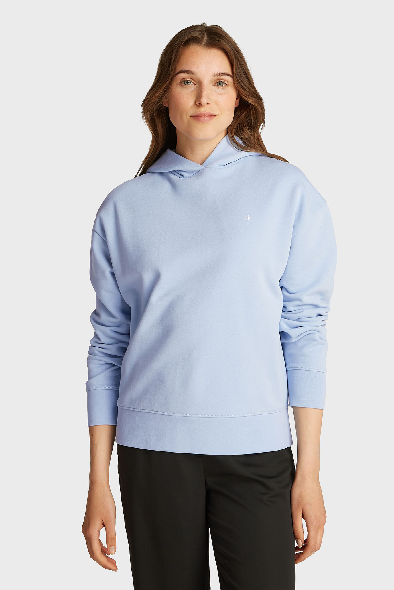 Женское голубое худи CK EMB REGULAR TERRY Голубой XS Calvin Klein K20K208126 Женское голубое худи CK EMB REGULAR TERRY Голубой XS Calvin Klein K20K208126