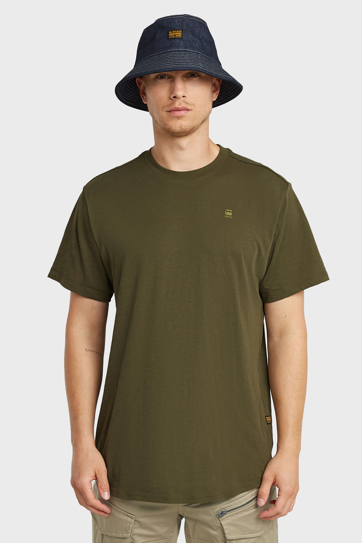 Мужская оливковая футболка Lash Оливковый XL G-Star RAW D26043,C372 Мужская оливковая футболка Lash Оливковый XL G-Star RAW D26043,C372