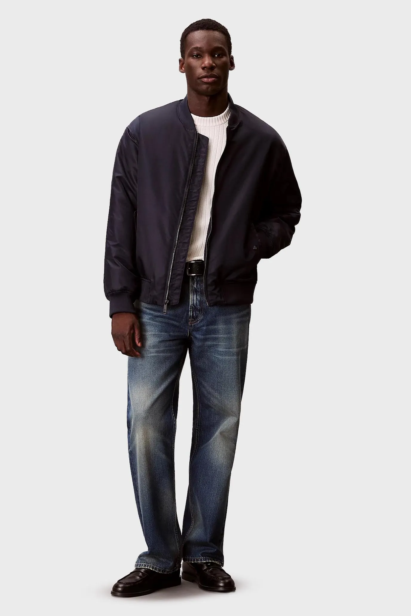 Мужской белый джемпер VERTICAL TEXTURE 8