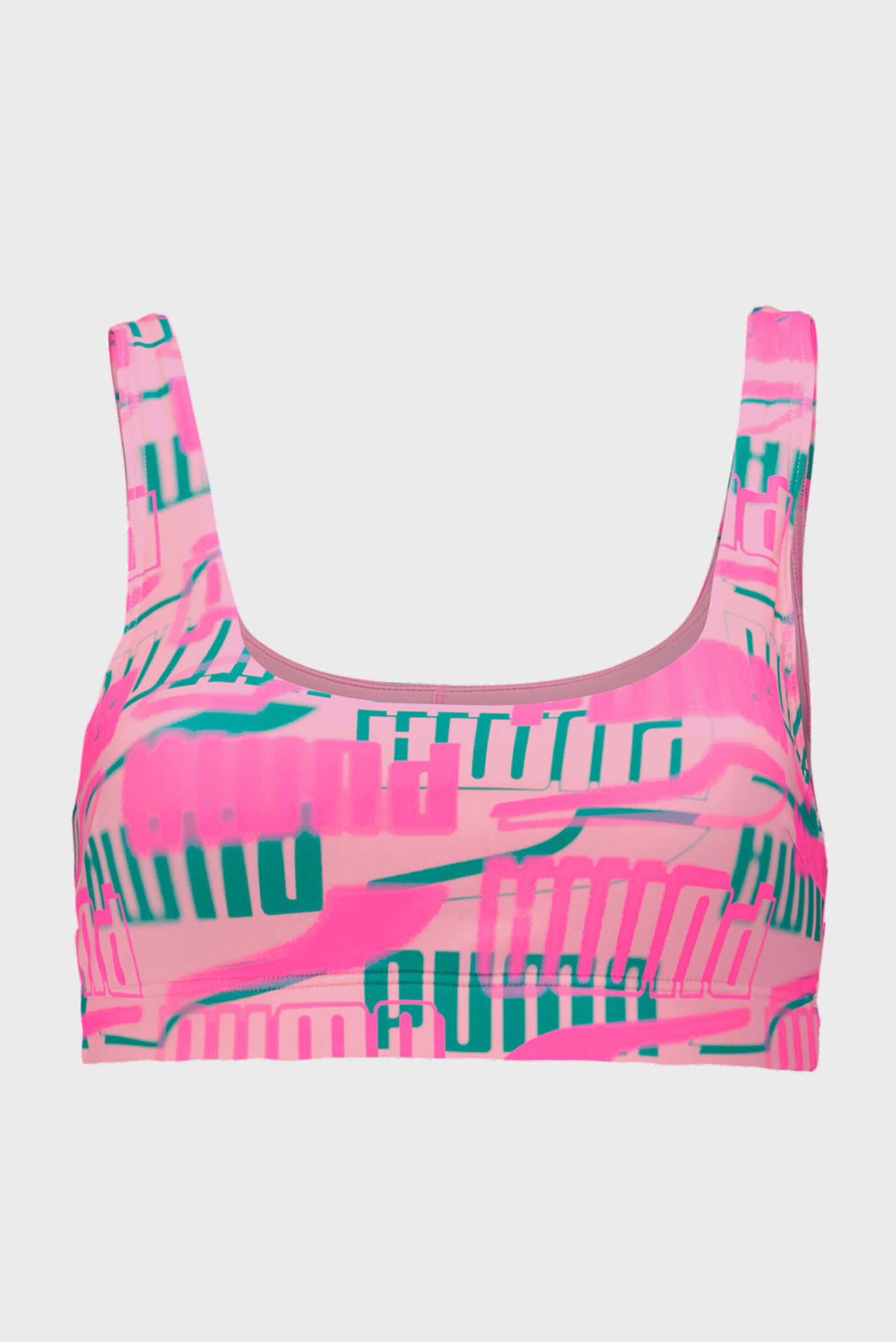 Женский розовый лиф от купальника PUMA Swim Women Printed Scoo Top 1