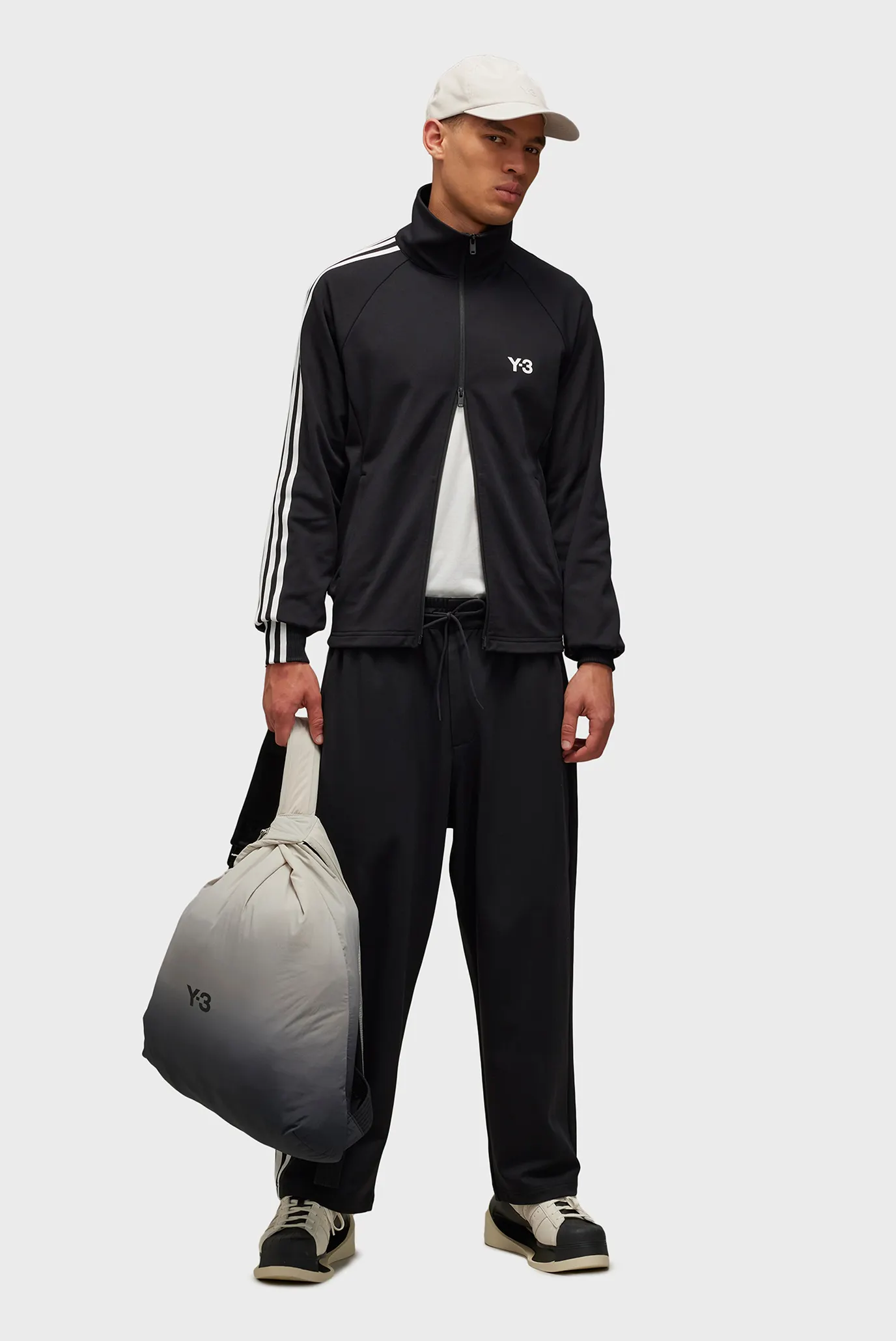 Мужская черная спортивная кофта Y-3 3-Stripes adidas JF0668 — MD