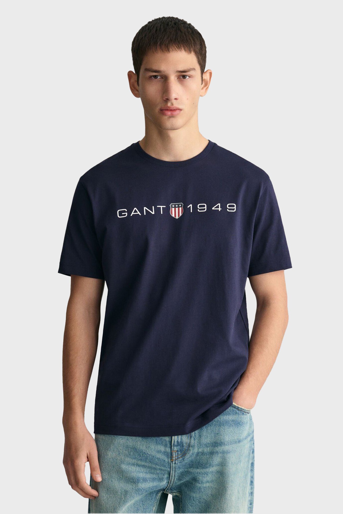 Мужская темно-синяя футболка PRINTED GRAPHIC SS 1