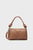 Жіноча коричнева шкіряна сумка Quilted Shoulder Bag