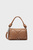 Жіноча коричнева шкіряна сумка Quilted Shoulder Bag