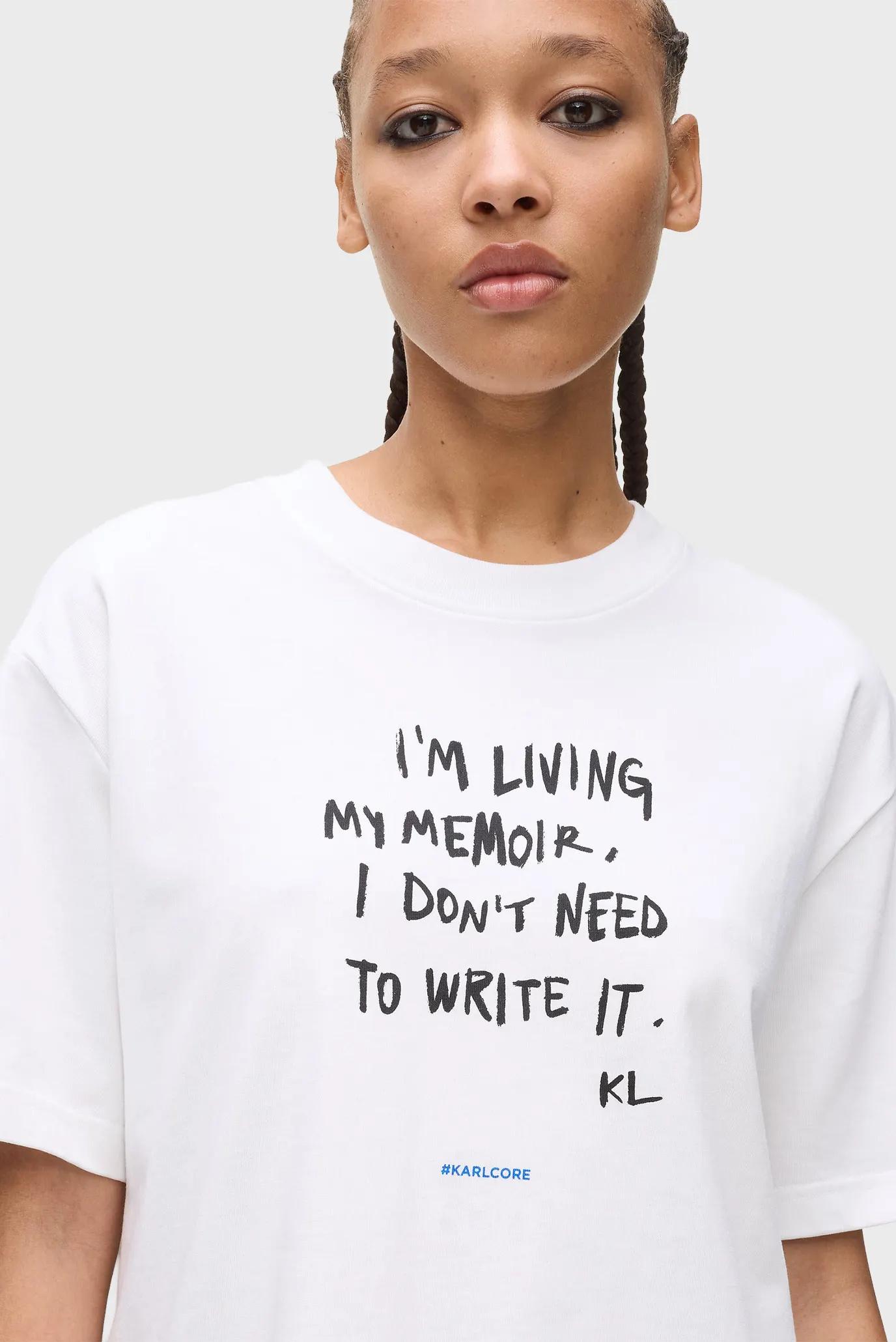 Женская белая футболка karlism 4