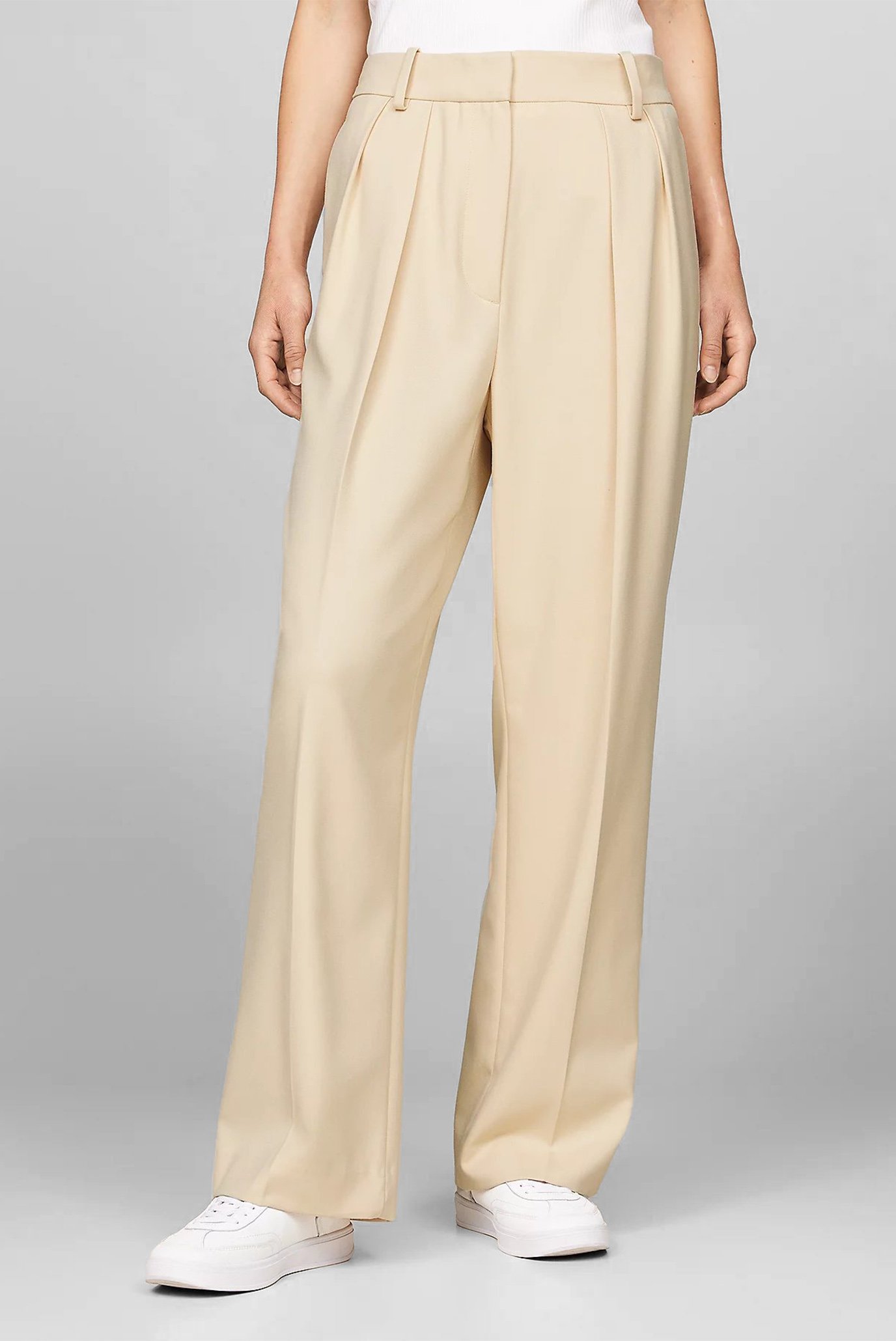 Женские бежевые брюки CORE RELAXED STRAIGHT PANT 1