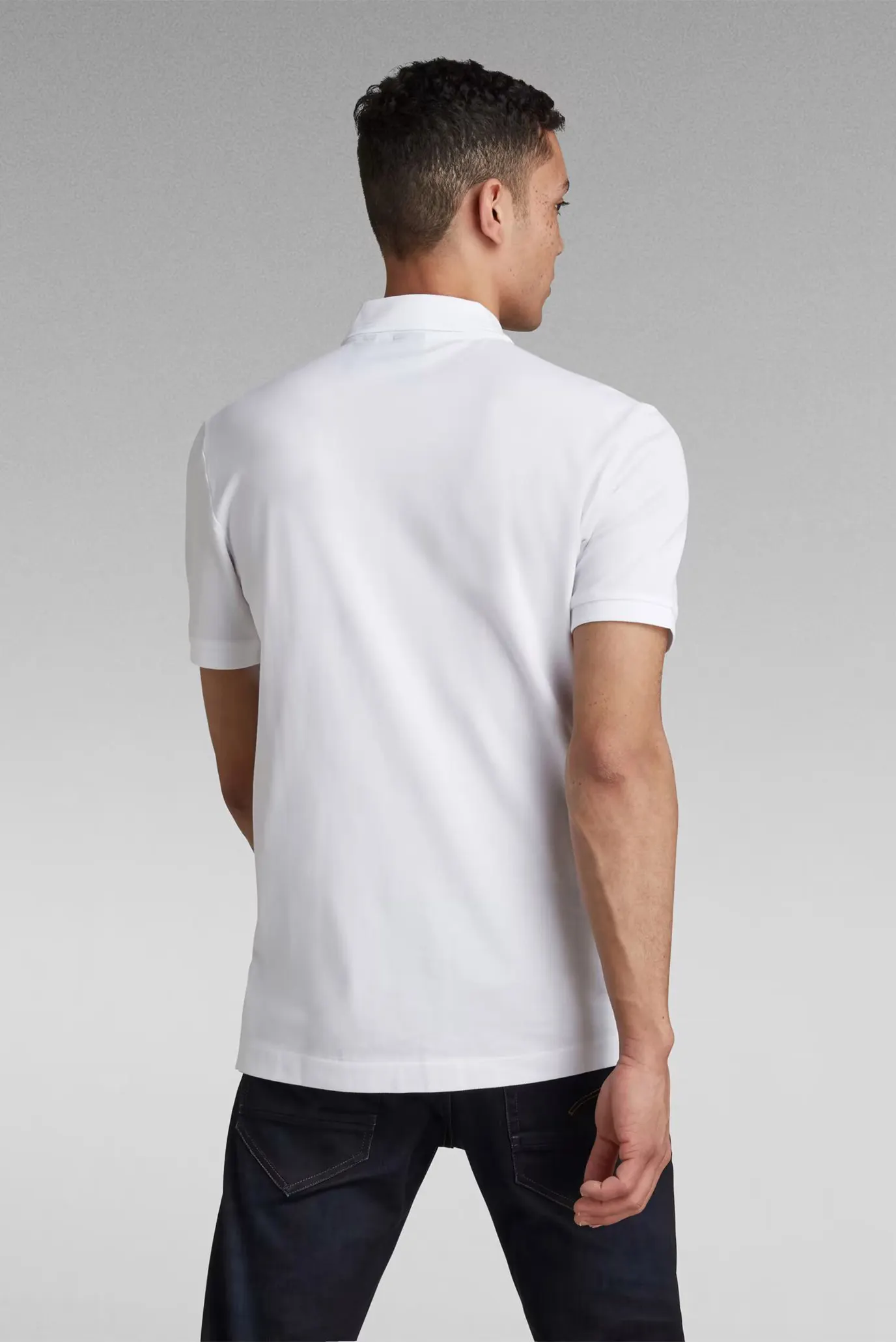 Чоловіче біле поло Dunda slim 3
