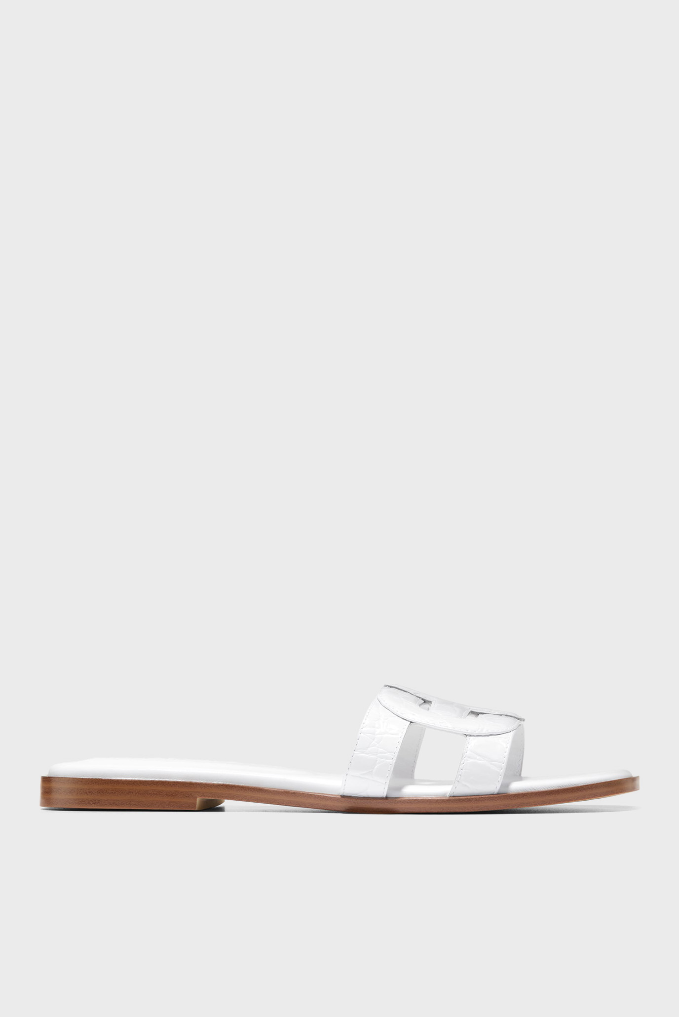 Женские белые кожаные слайдеры Chrisee Slide Sandal 1