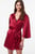 Женский красный шелковый халат PEARLY
