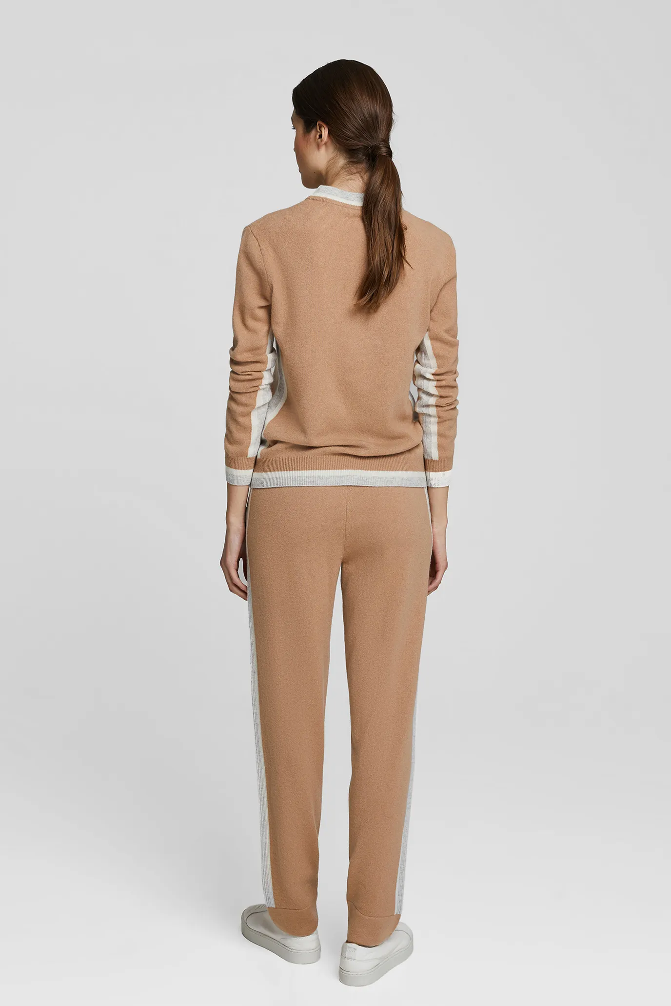 Женские бежевые кашемировые брюки 3