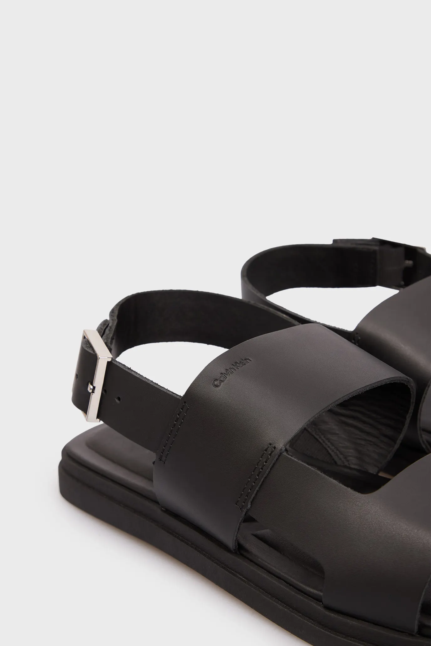 Чоловічі чорні шкіряні сандалі BACK STRAP W/ BUCKLE 2