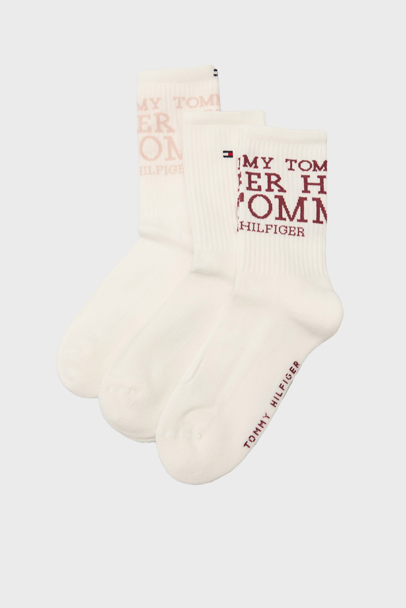 Детские белые носки (3 пары) TH KIDS SOCK 3P TOMMY AO 1