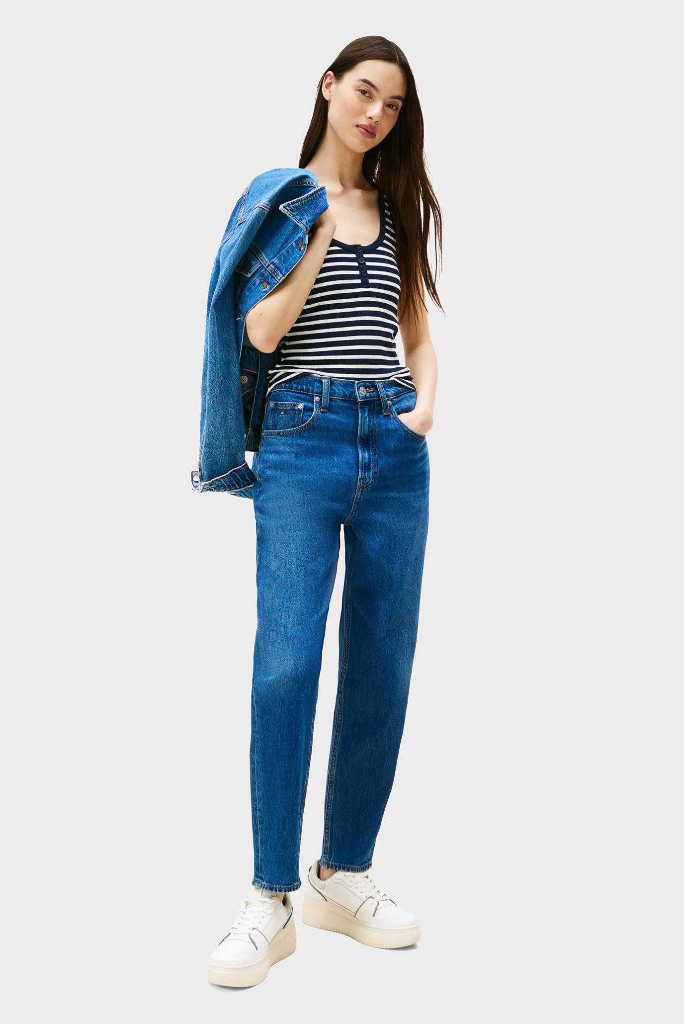 Женские синие джинсы MOM JEAN UH TPR CH0152 CO 2