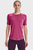 Женская малиновая футболка UA Rush Scallop SS-PNK