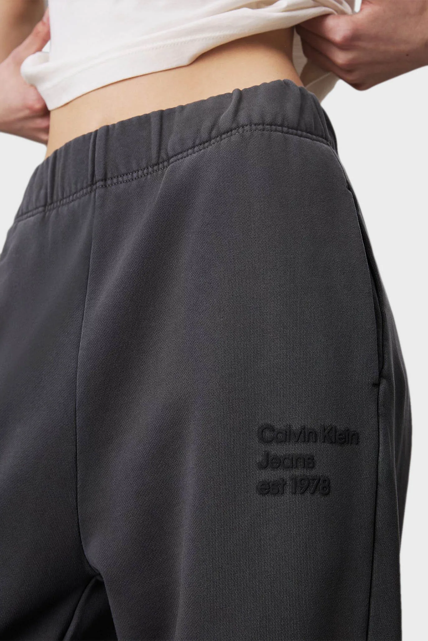 Женские темно-серые спортивные брюки WASHED PUFF PRINT 2